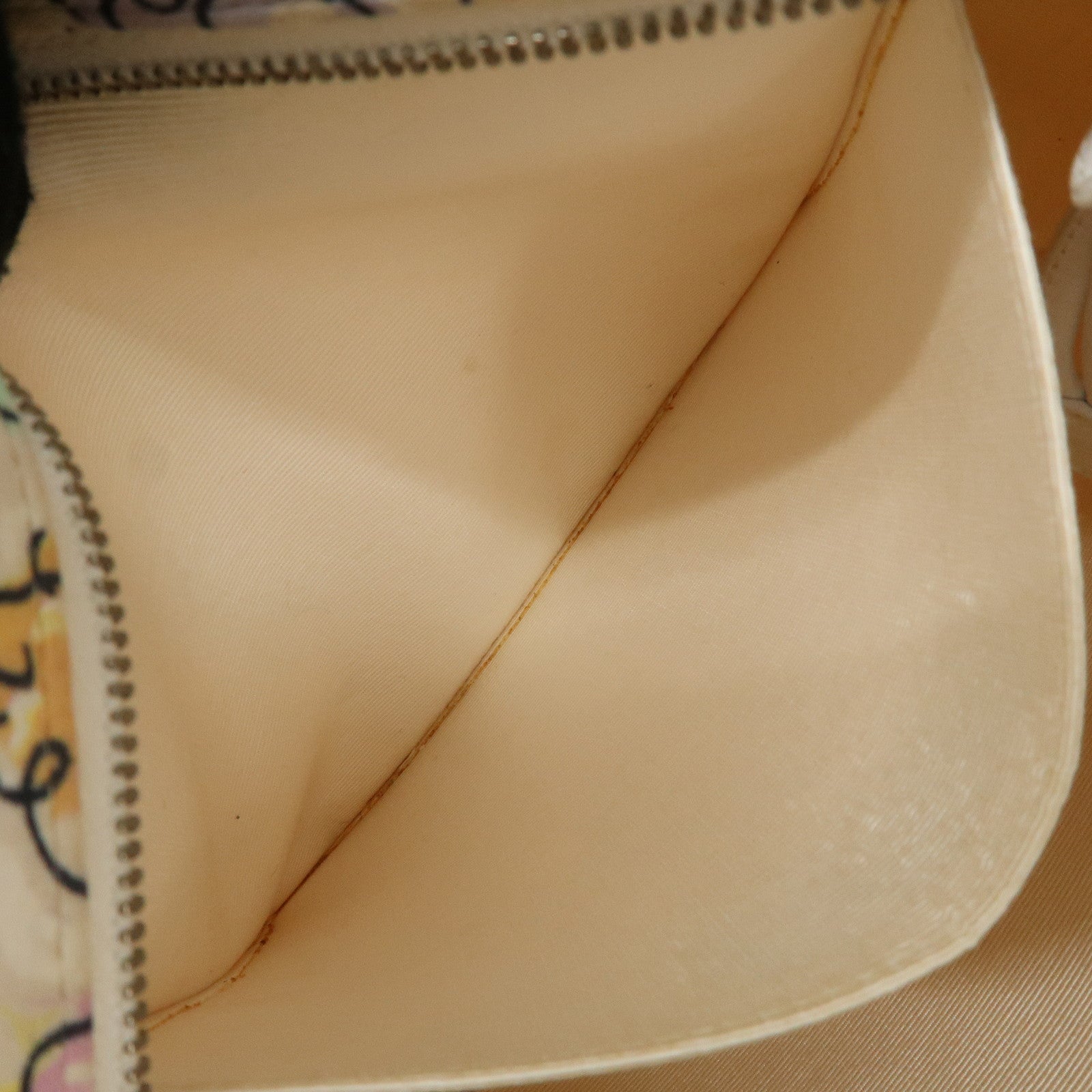 CHANEL Camellia Canvas Nylon 2Way Bag Hand Bag Flower Multicolor Used