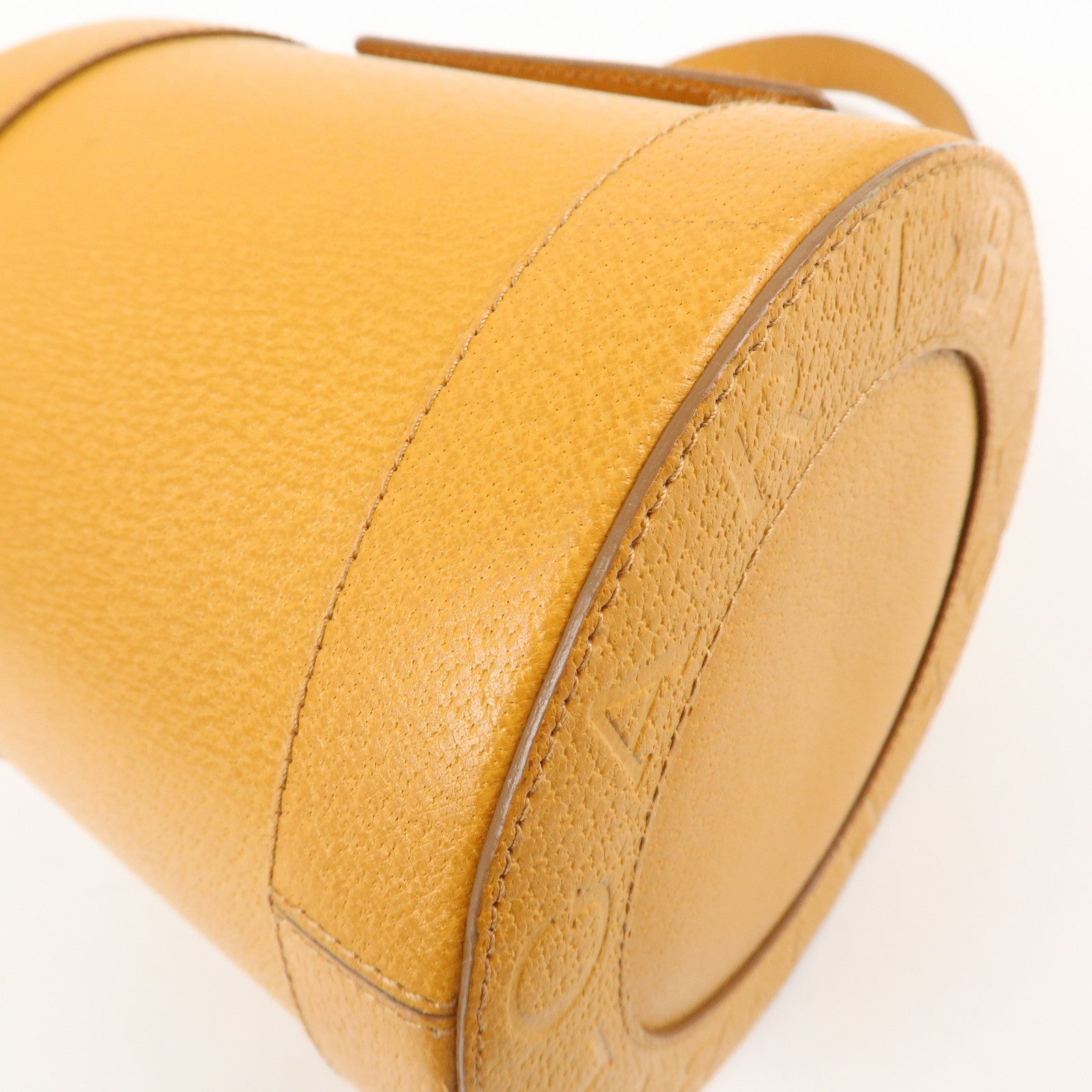 BVLGARI B-zero1 Drum Shoulder Bag Mustard Yellow Used