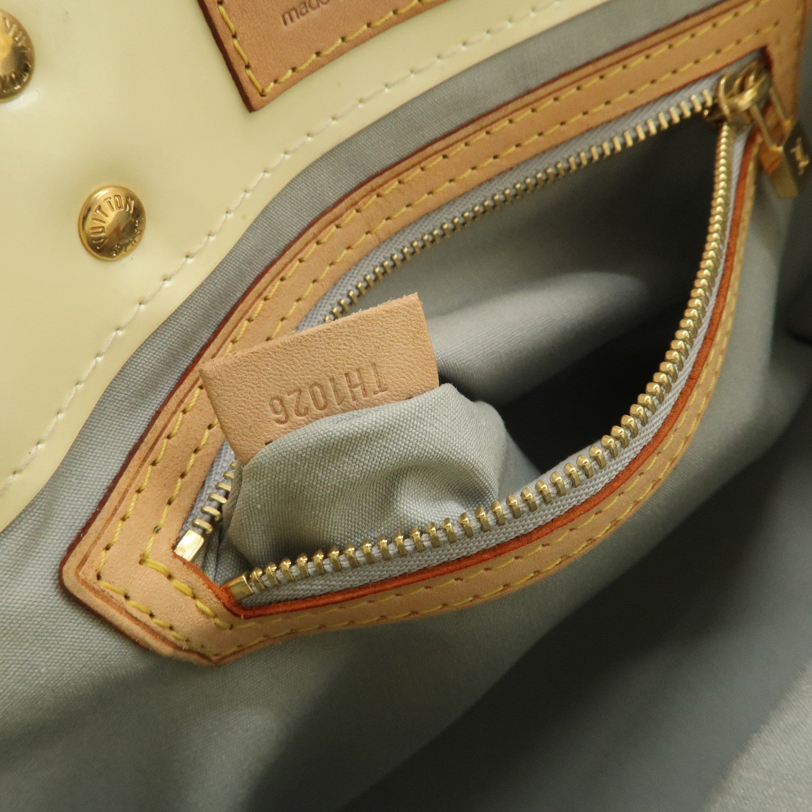 Louis Vuitton Monogram Vernis Lead PM Hand Bag Perle M91336 Used