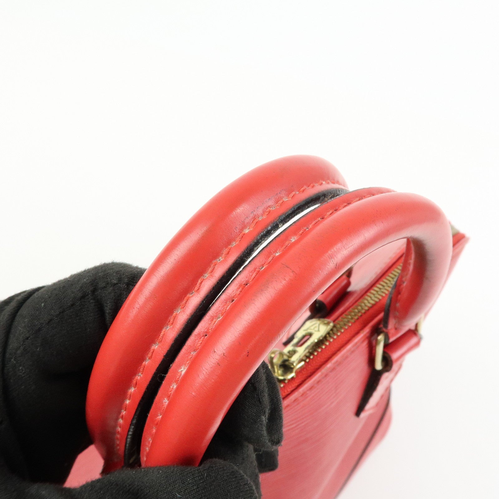 Louis Vuitton Epi Leather Alma Hand Bag Castilian Red M52147