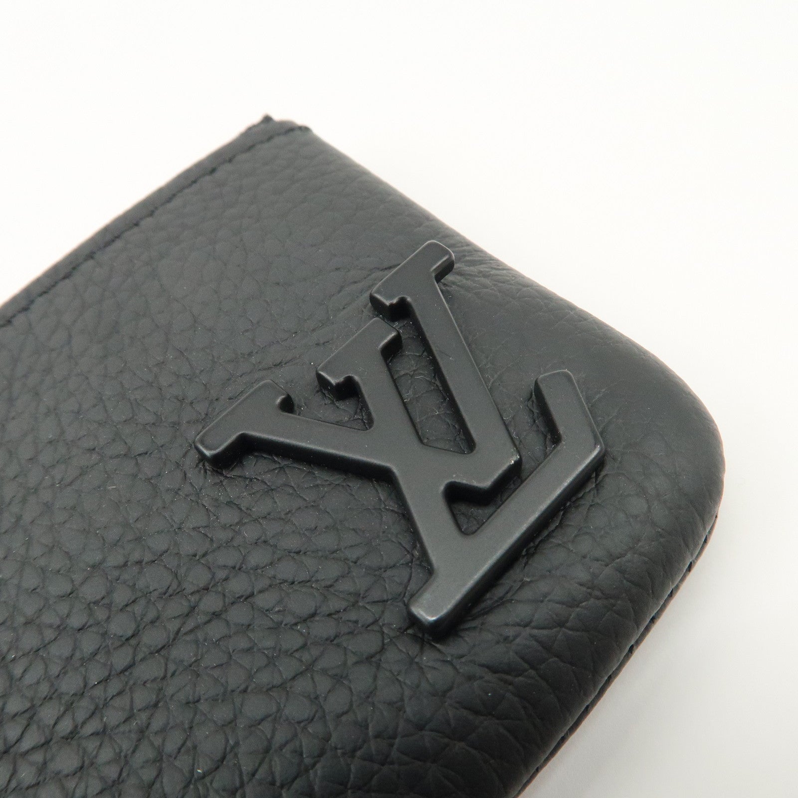 Louis Vuitton Aerogram Pochette Cles Coin Case Noir Black M81031 Used