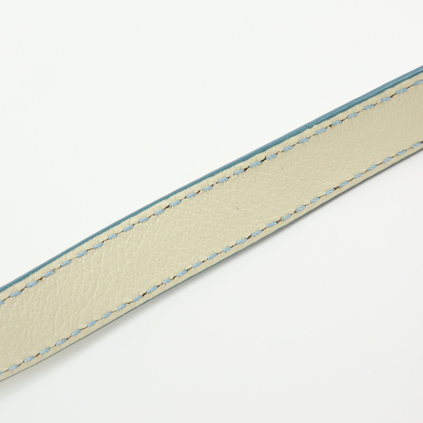 CELINE Macadam Canvas Leather Shoulder Bag Crossbody Bag Light Blue