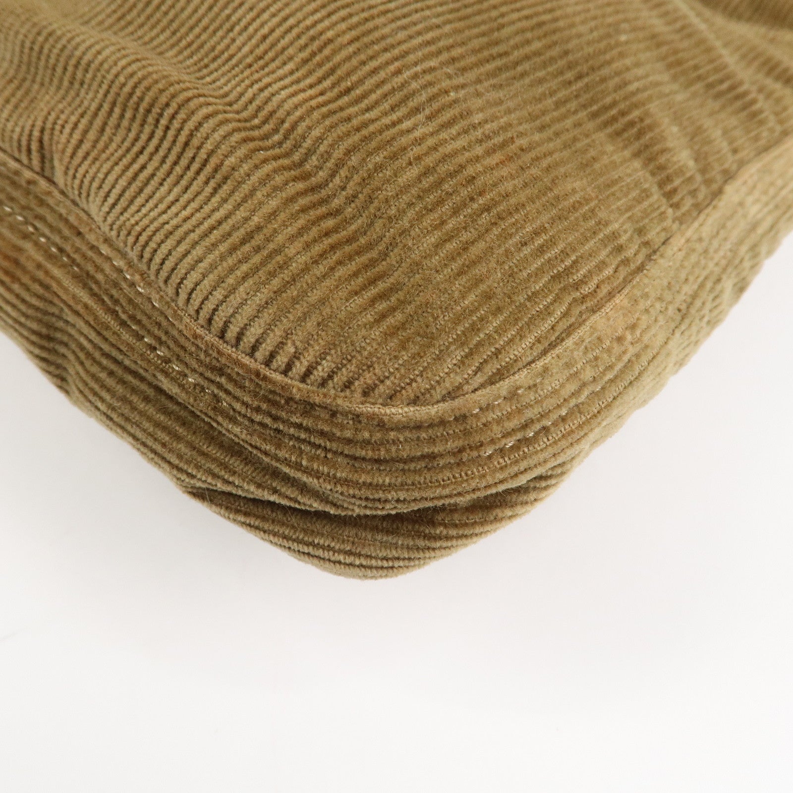 FENDI Mamma Baguette Corduroy Shoulder Bag Brown 26569 Used