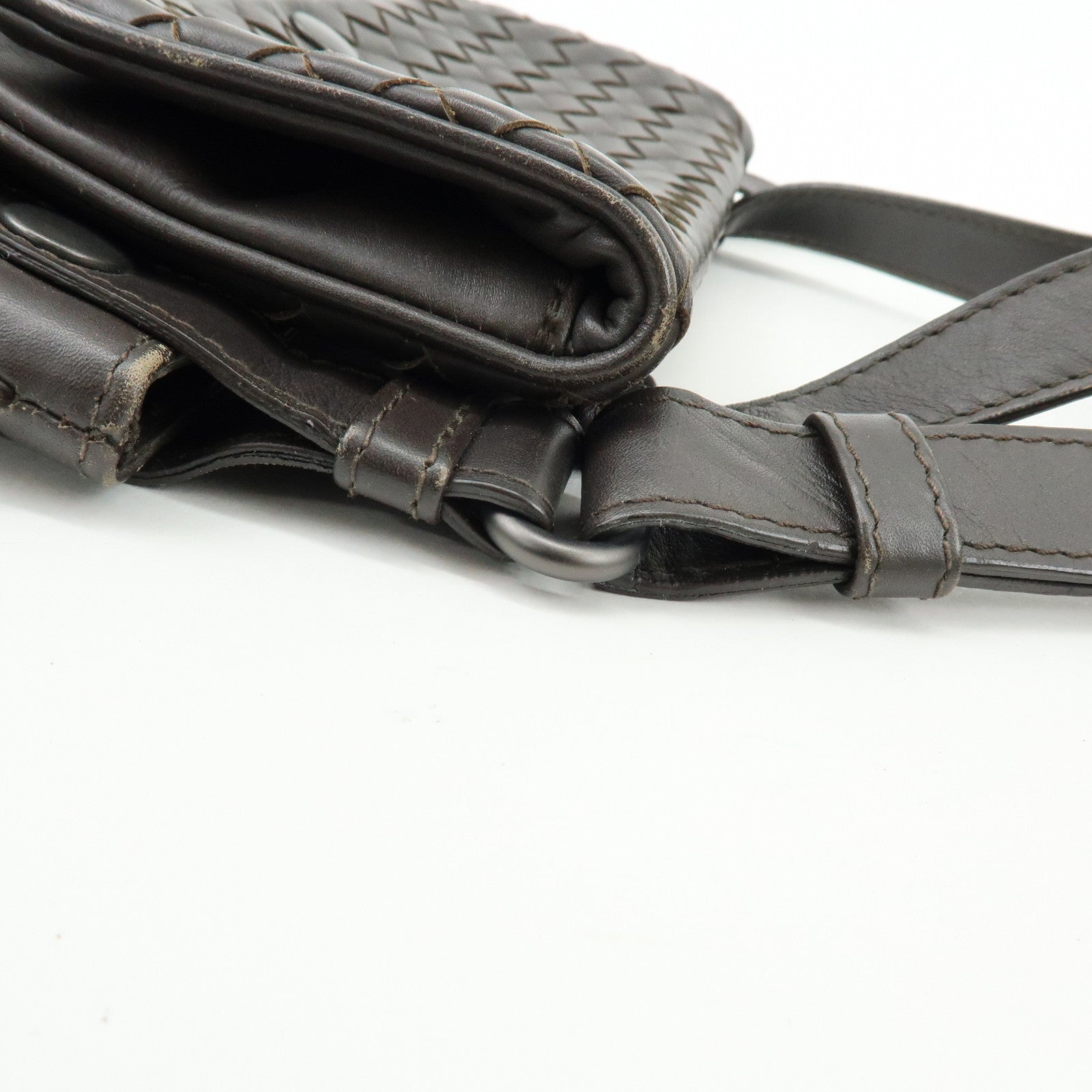 BOTTEGA VENETA Intrecciato Calf Leather Shoulder Bag Brown 273350