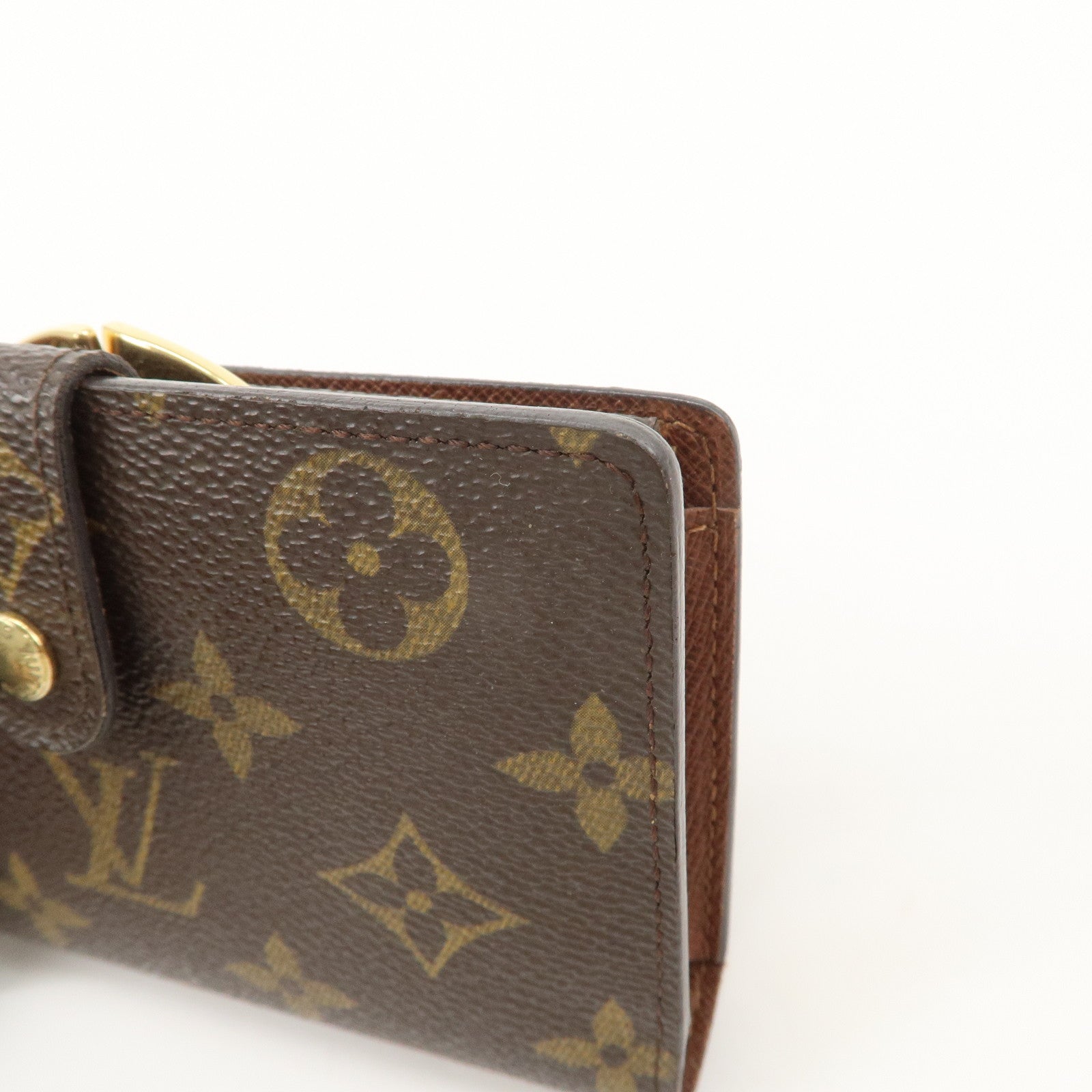Louis Vuitton Monogram Porte Monnaie Viennois Wallet Brown M61663 Used