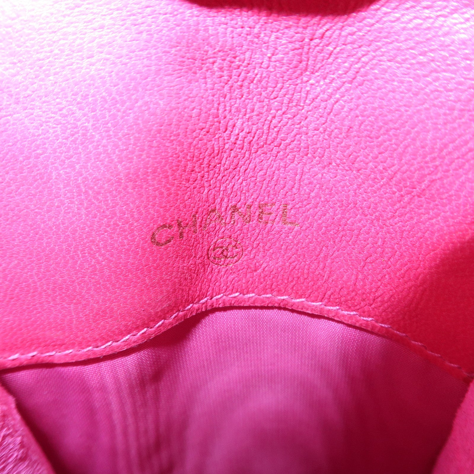 CHANEL COCO Mark Caviarskin Small Shoulder Bag Phone Bag Pink Gold