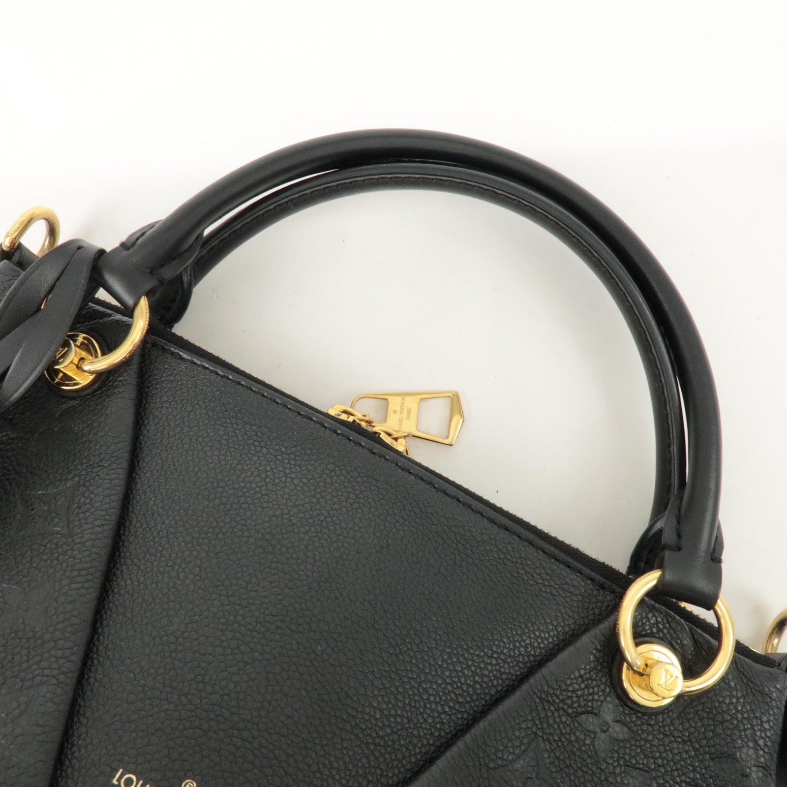 Louis Vuitton Monogram Empreinte Leather V Tote BB Noir M44937 Used