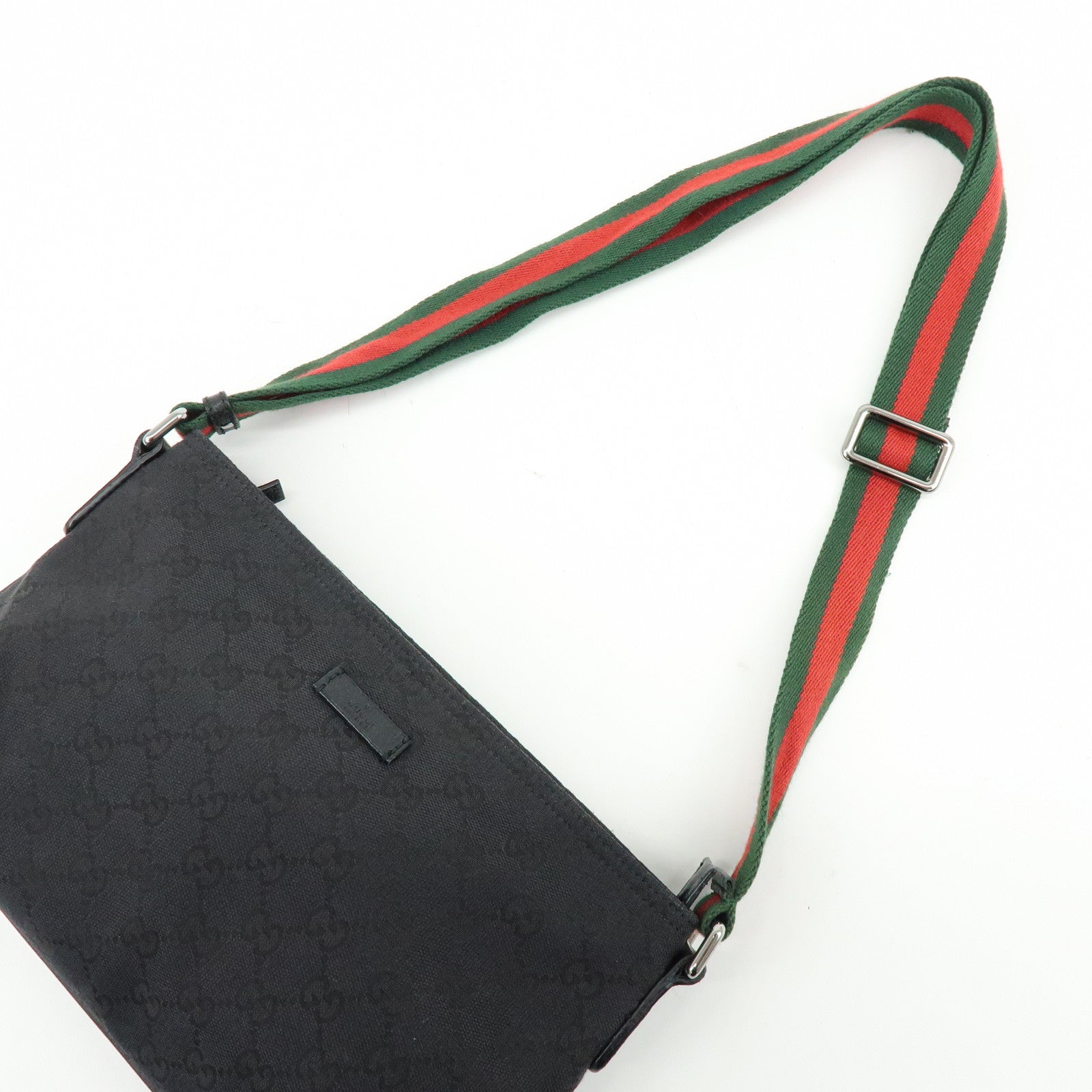 GUCCI Sherry Leather Shoulder Bag Crossbody Bag Black 189749
