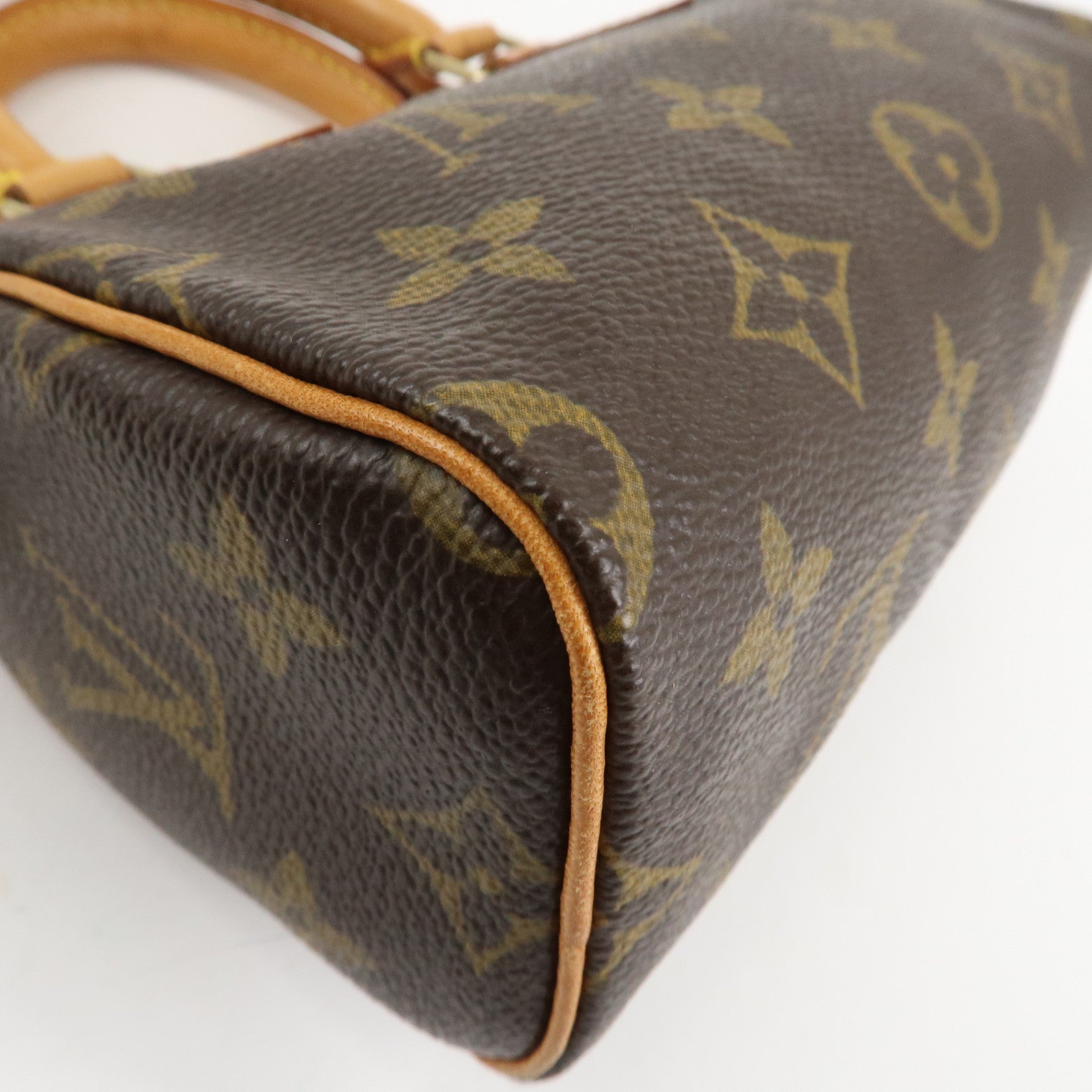 Louis Vuitton Monogram Mini Speedy Hand Bag Brown M41534 Used
