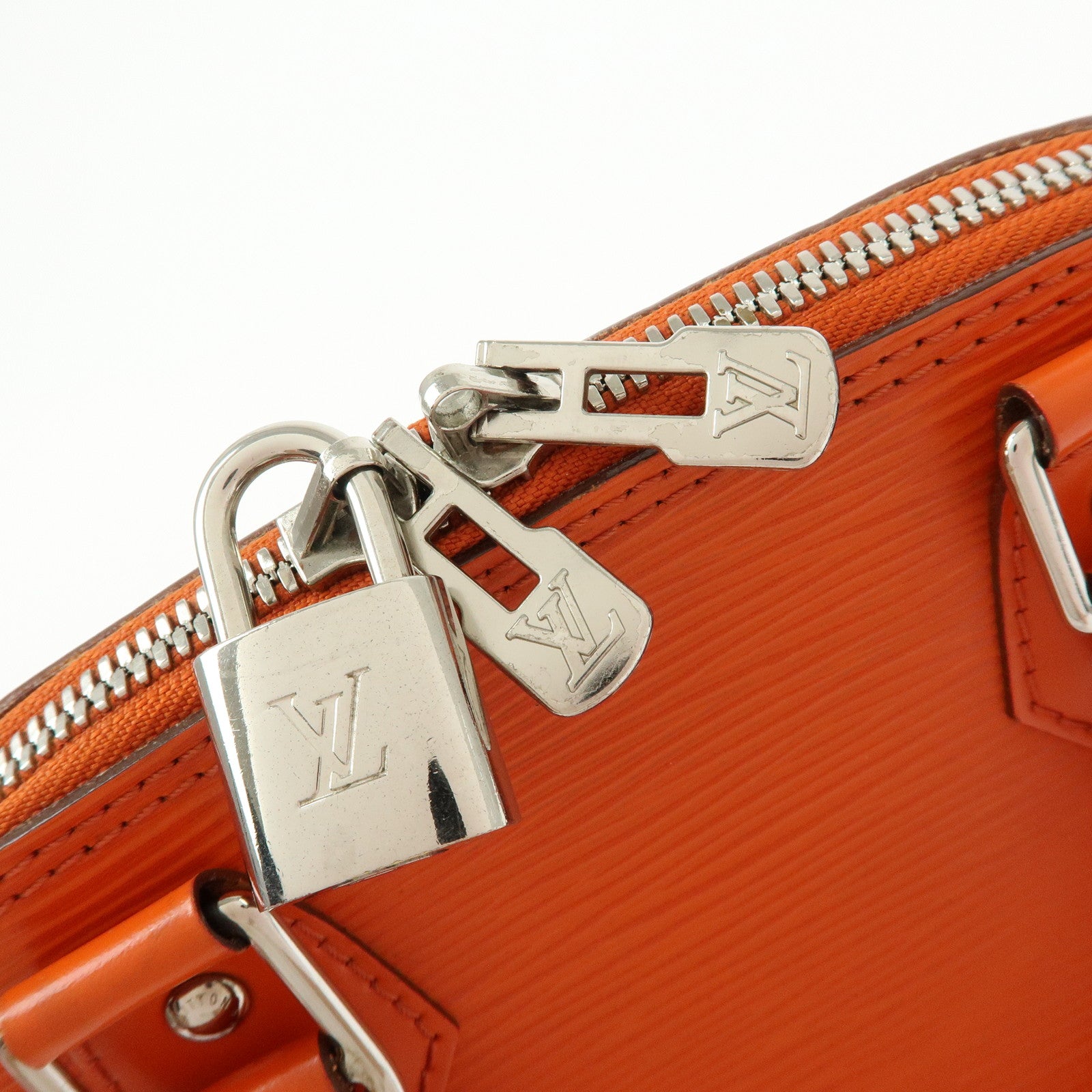 Louis Vuitton Epi Leather Alma BB 2Way Bag Hand Bag Orange M40854