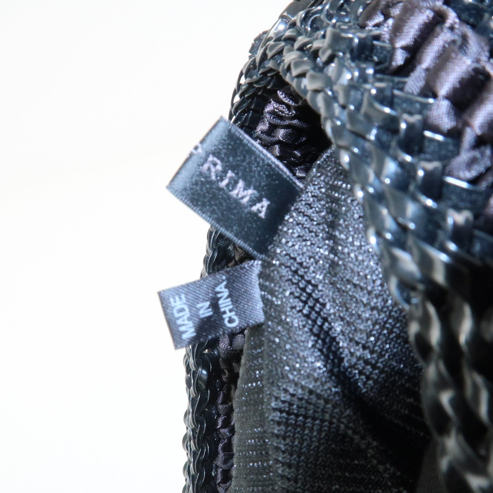 ANTEPRIMA Wire Bag PVC Satin Ribbon Shoulder Bag Hand Bag Black