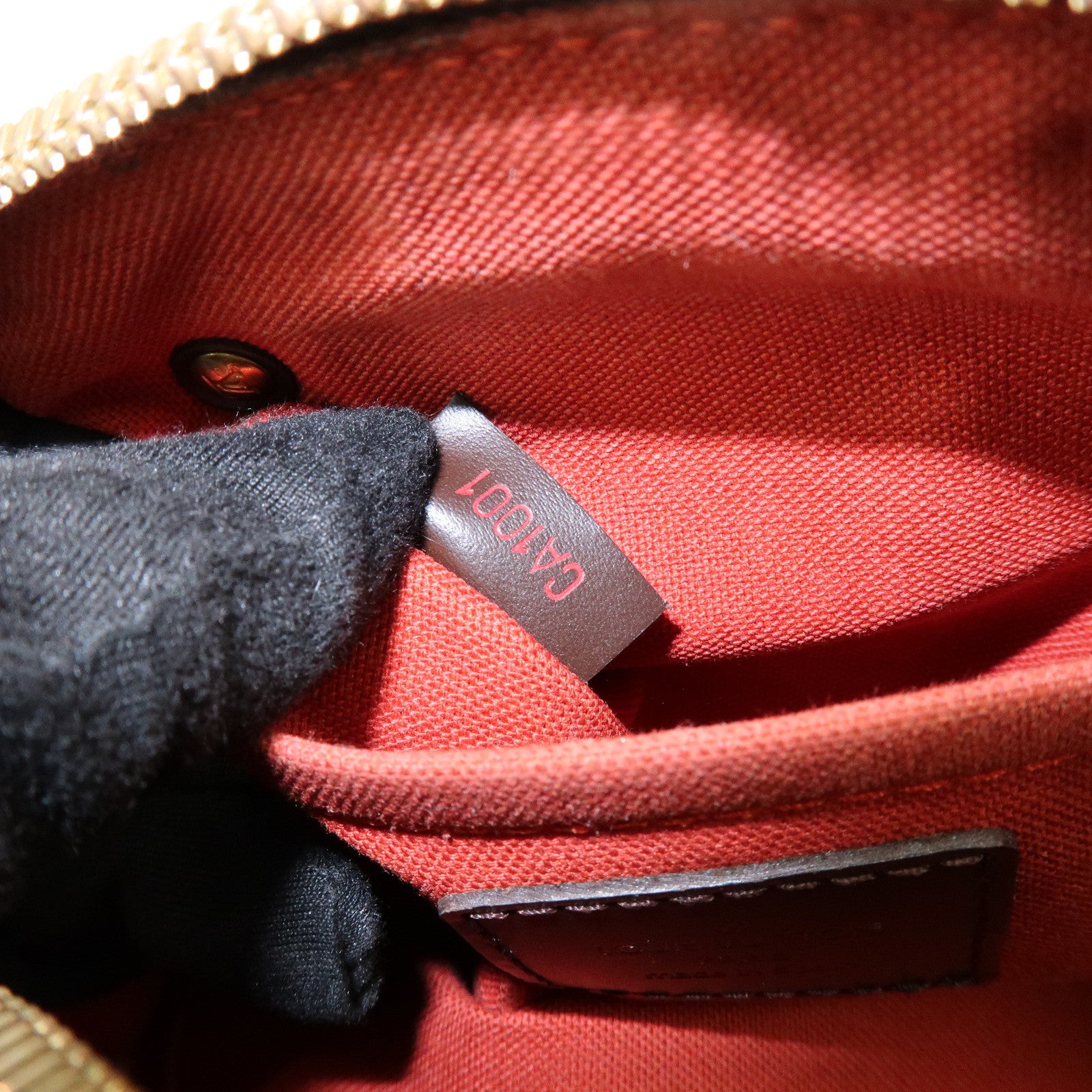 Louis Vuitton Damier Ebene Rivera Mini Hand Bag Brown N41436