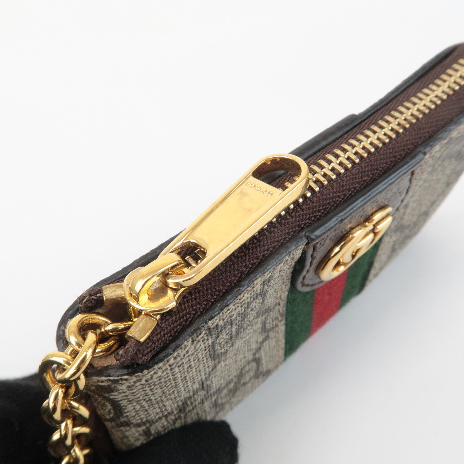 GUCCI Ophidia Sherry GG Supreme Leather Coin Case Key Pouch 671722 Used