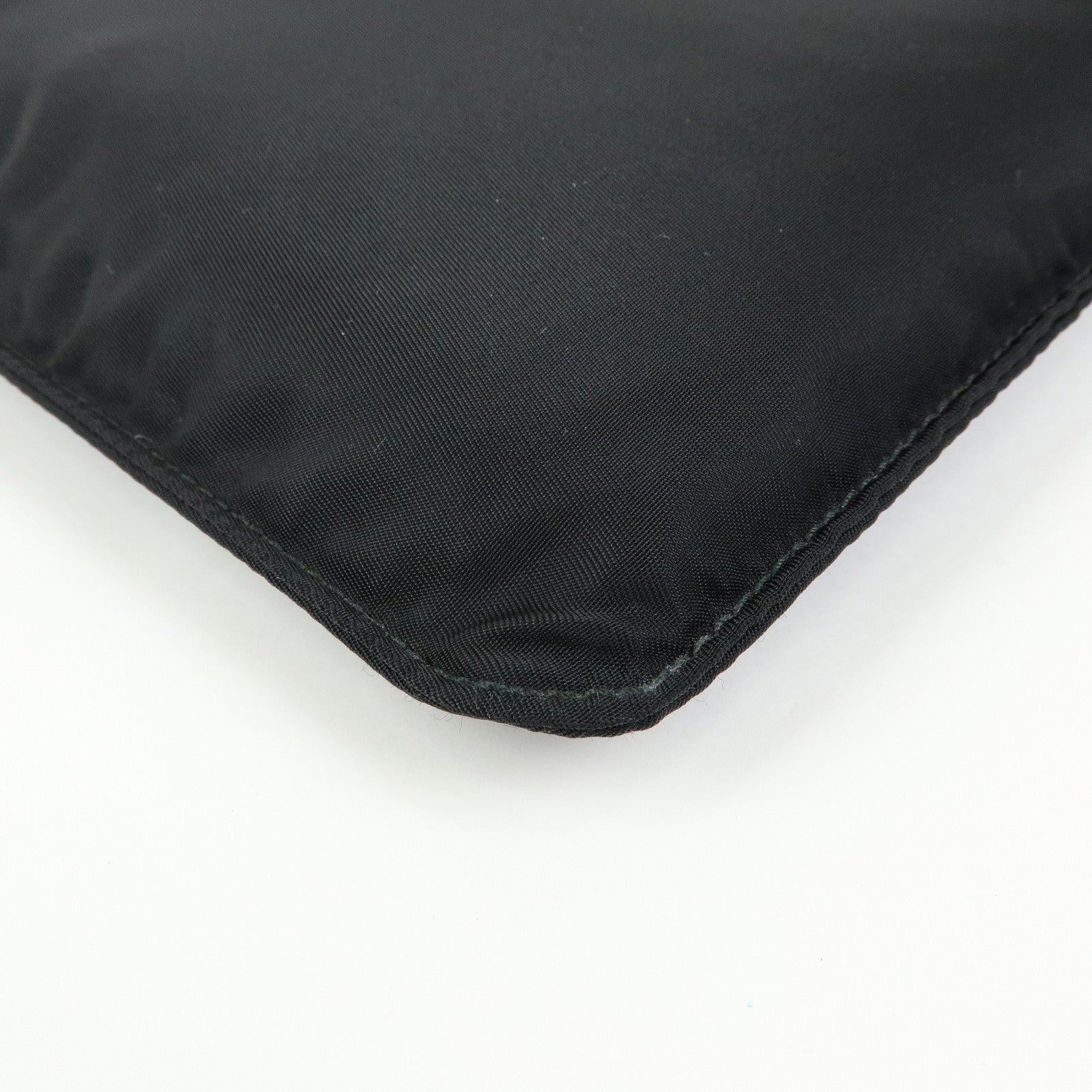 PRADA Triangle Logo Nylon Shoulder Bag Crossbody Bag Black 1BH978