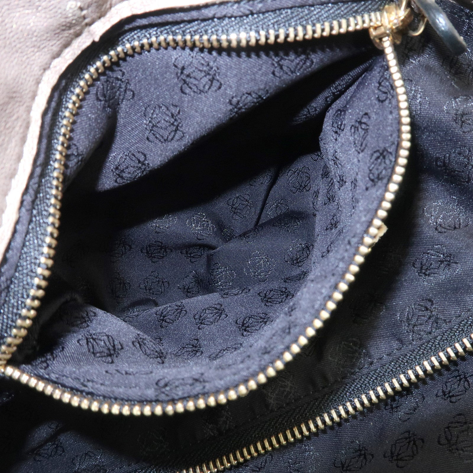 LOEWE Anagram Leather Nappa Aire Hand Bag Tote Bag Gold Used