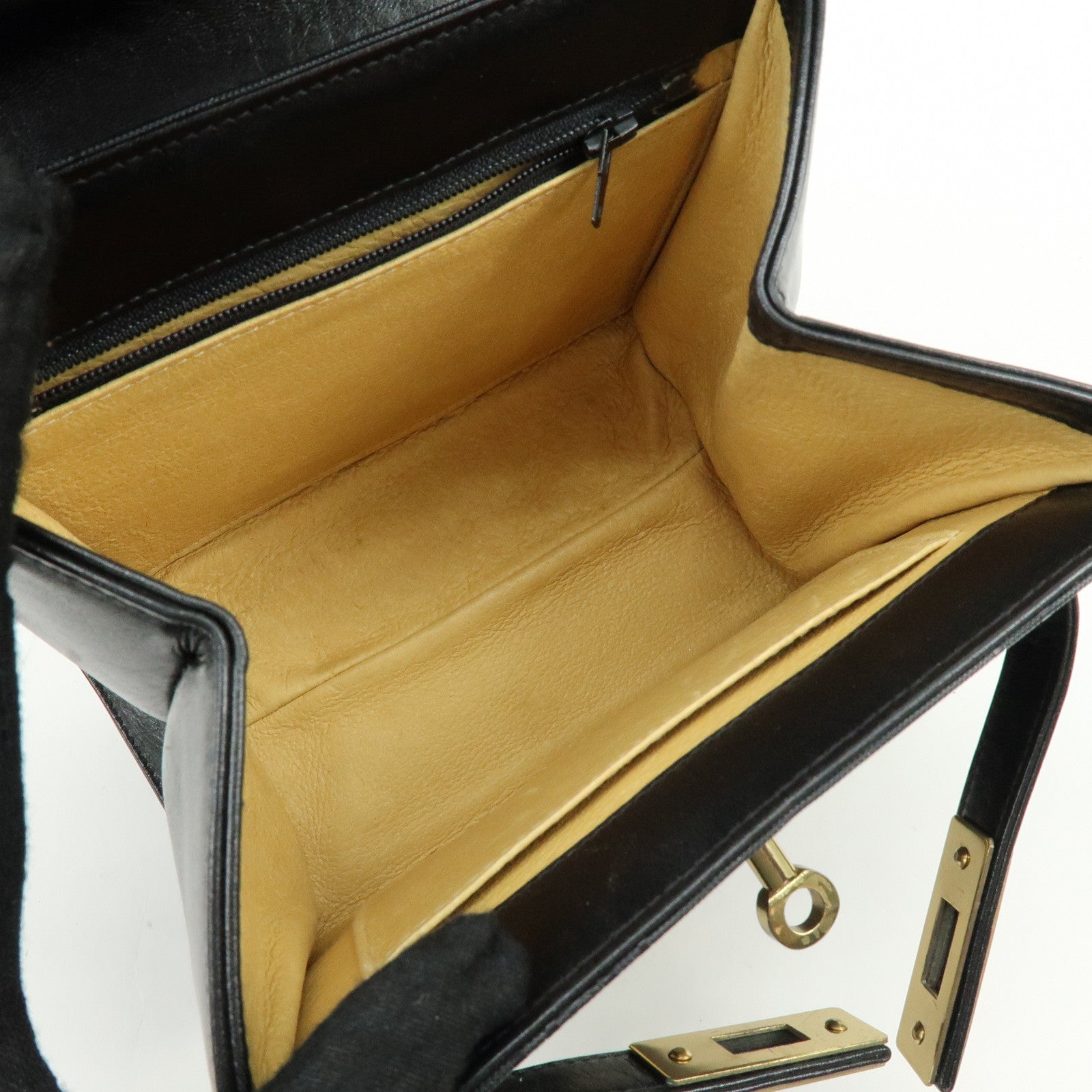 MCM Visetos PVC Leather 2Way Bag Hand Bag Shoulder Bag Black