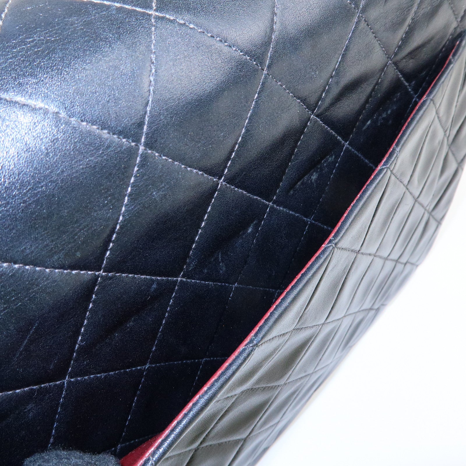 CHANEL Matelasse COCO Mark Chain Lamb Skin Shoulder Bag A01094