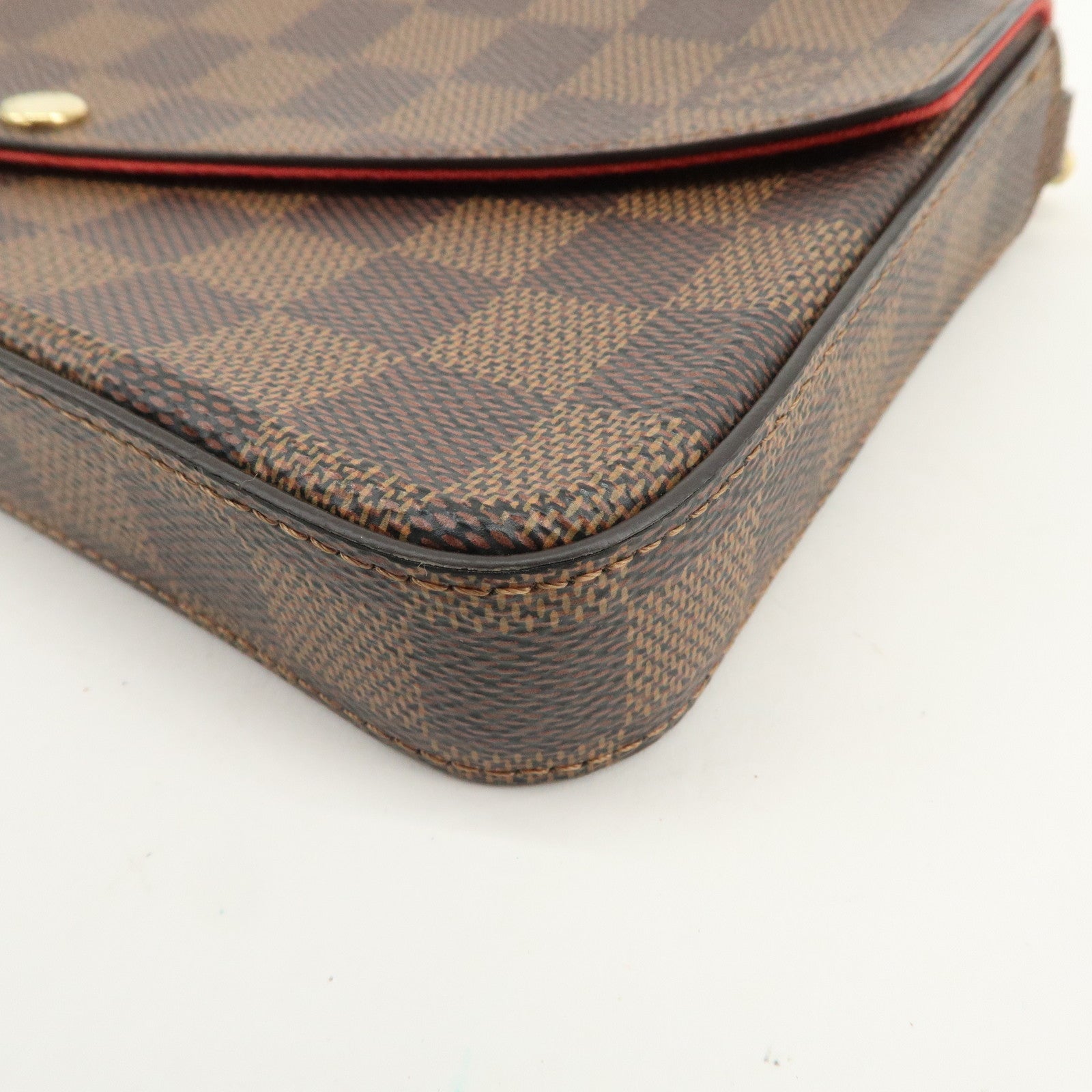 Louis Vuitton Damier Pochette Felicie Shoulder Bag Brown M63032