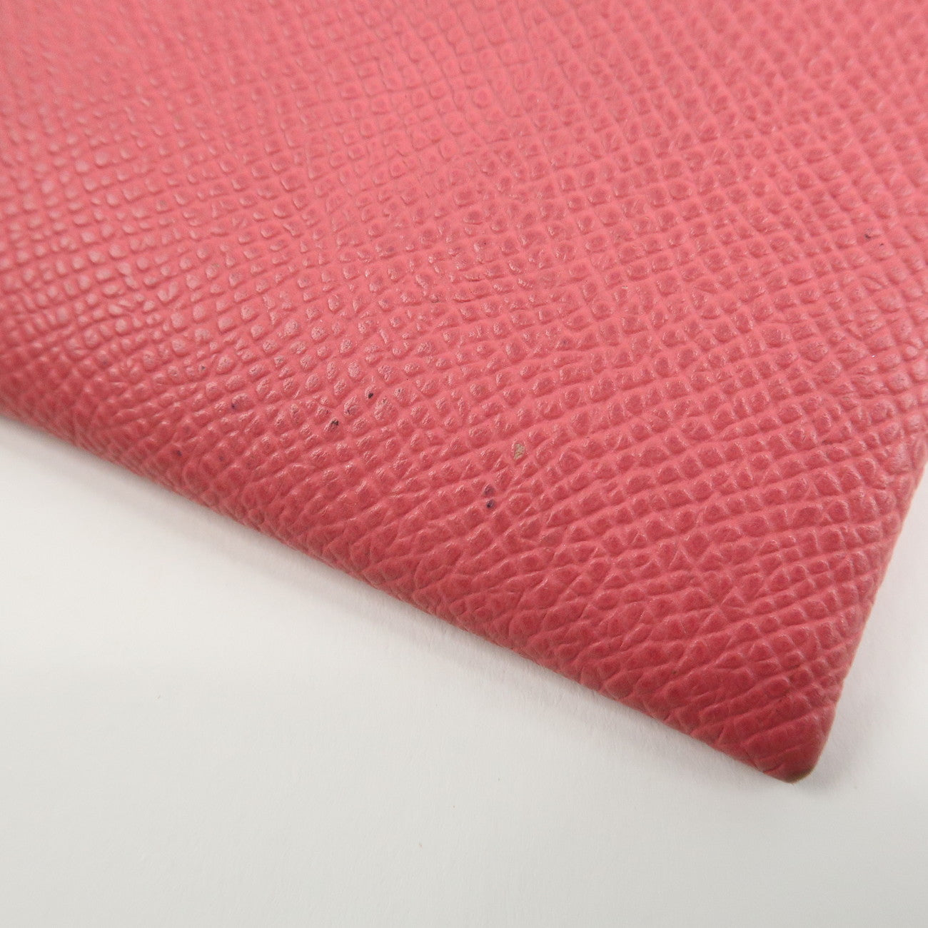 HERMES Bastia Epsom Leather Coin Case A Stamped Rose Azalee Used