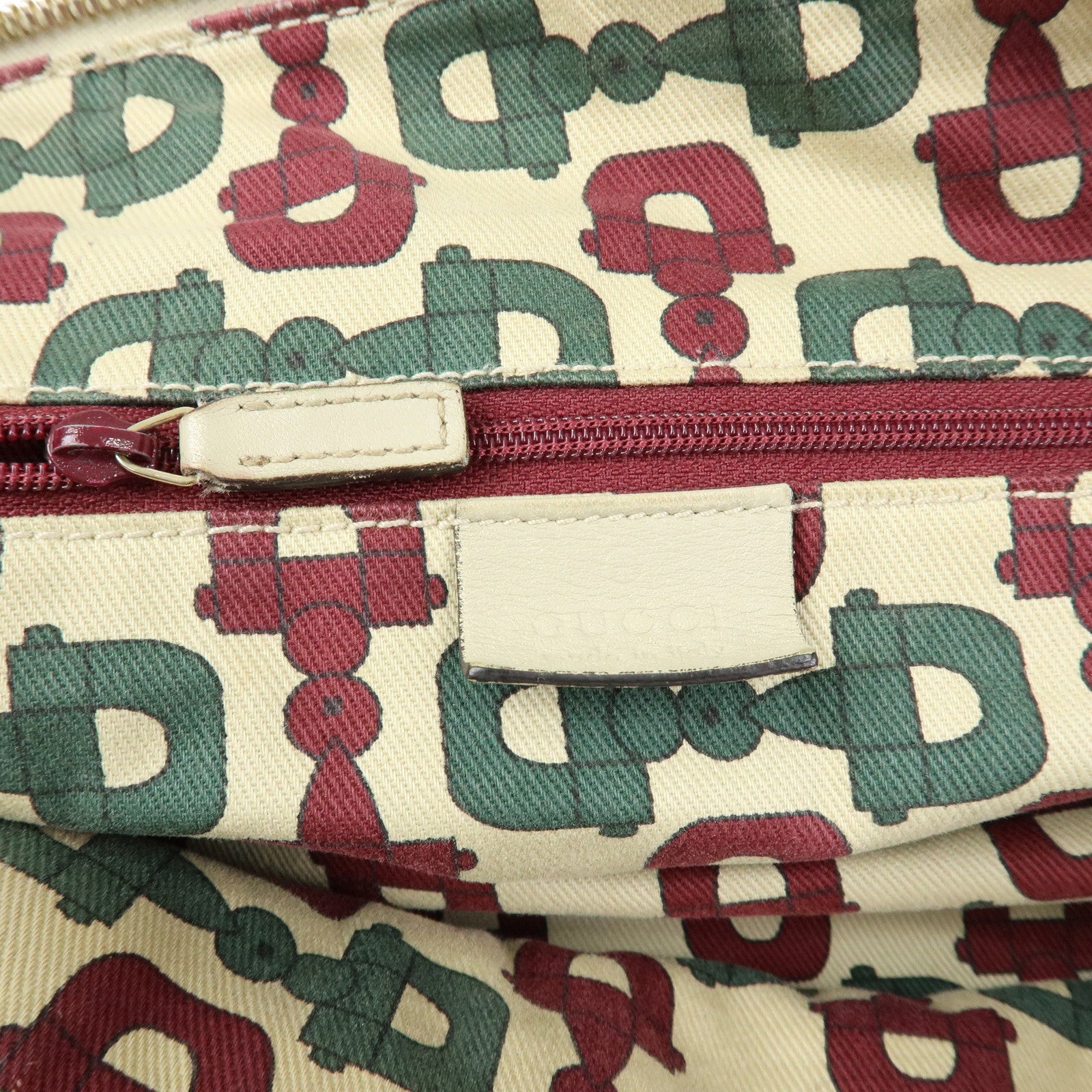 GUCCI Abbey GG Canvas Tote Bag Shoulder Bag White 141470