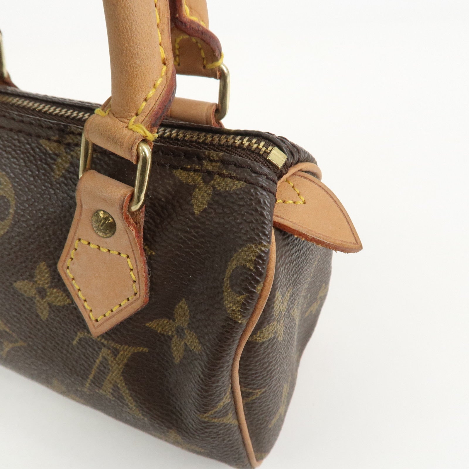 Louis Vuitton Monogram Mini Speedy Hand Bag Brown M41534