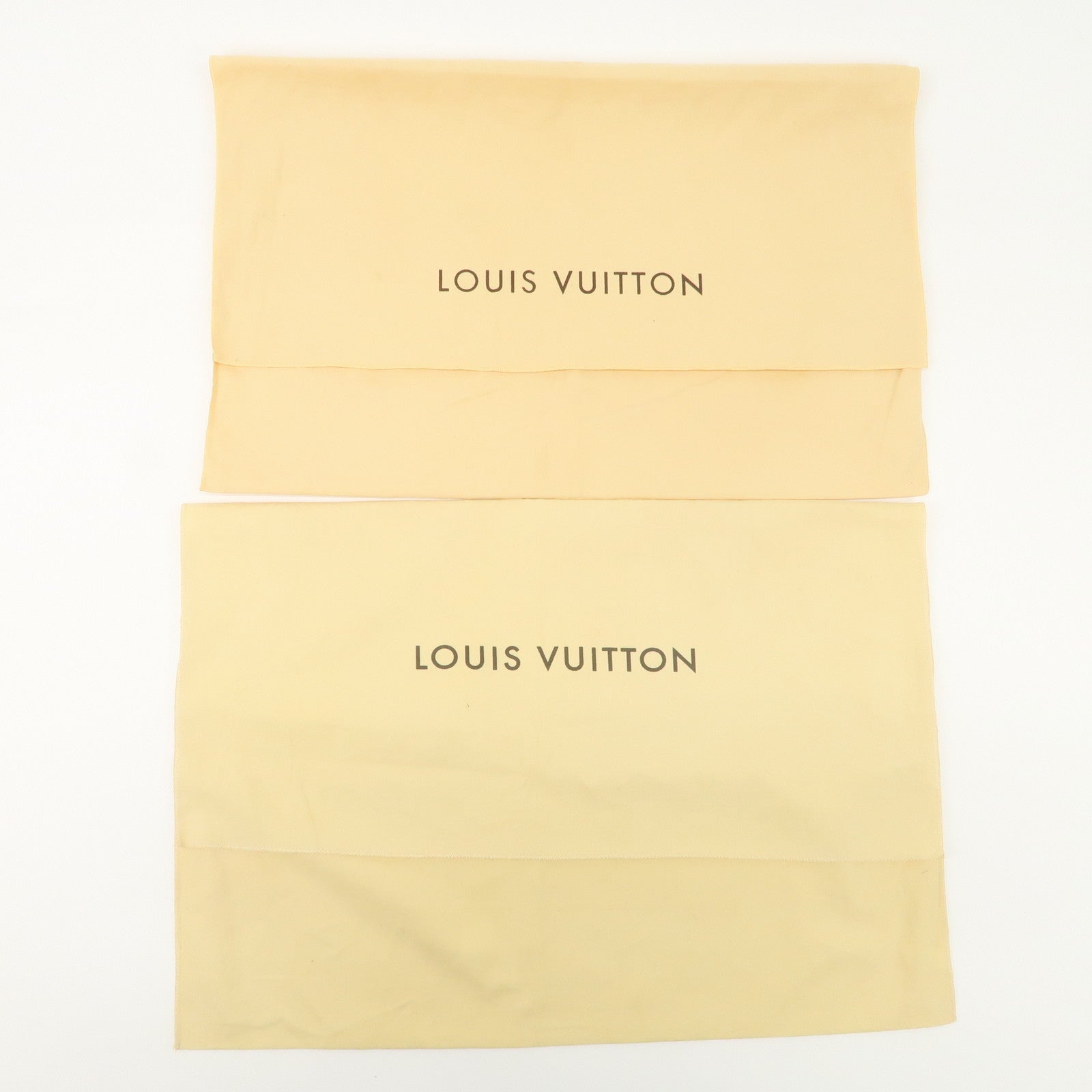 Louis Vuitton LV Logo Set Of 11Dust Bag Storage Bag Flap Style Beige Used