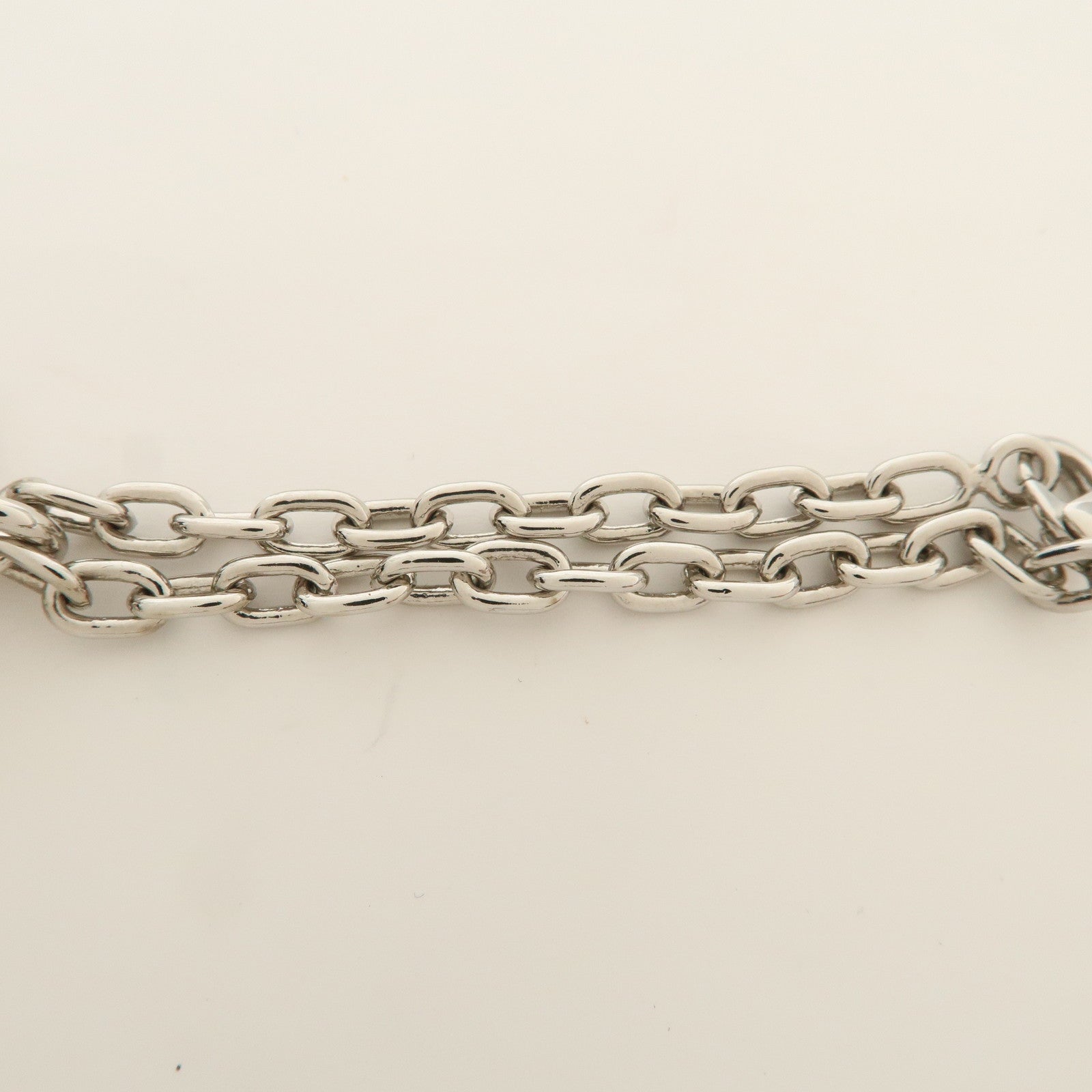 Cartier Must Line Logo Metal Bag Charm Key Charm Silver