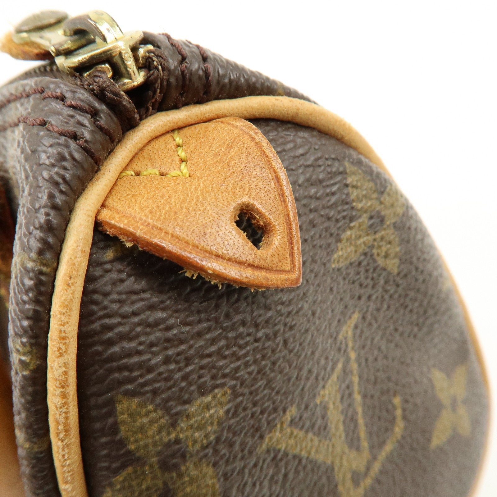 Louis Vuitton Monogram Mini Speedy Hand Bag Brown M41534