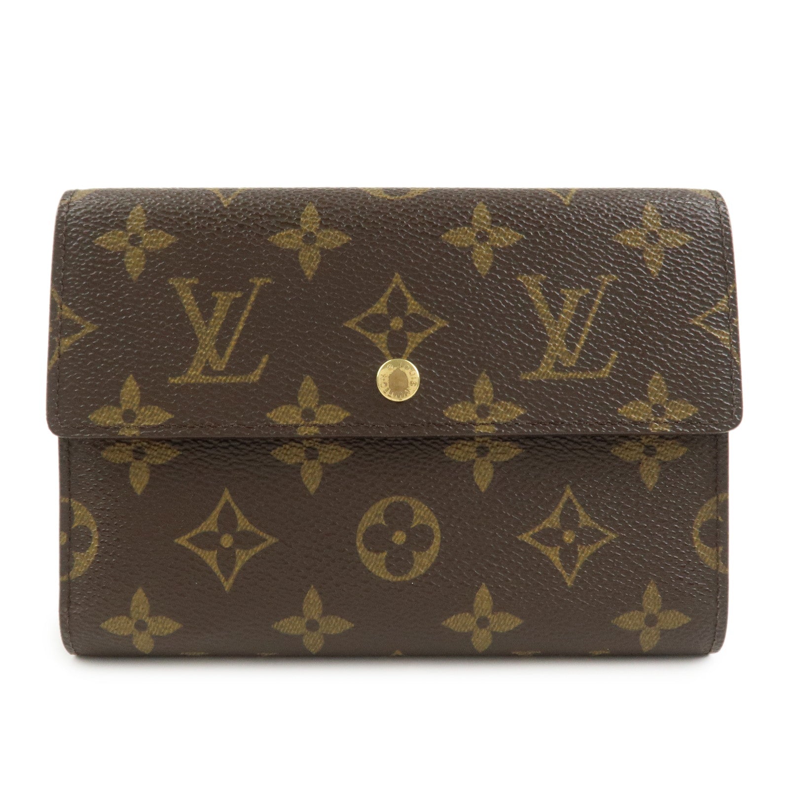 Louis Vuitton Porte Tresor Etui Chequier Wallet Brown M61200