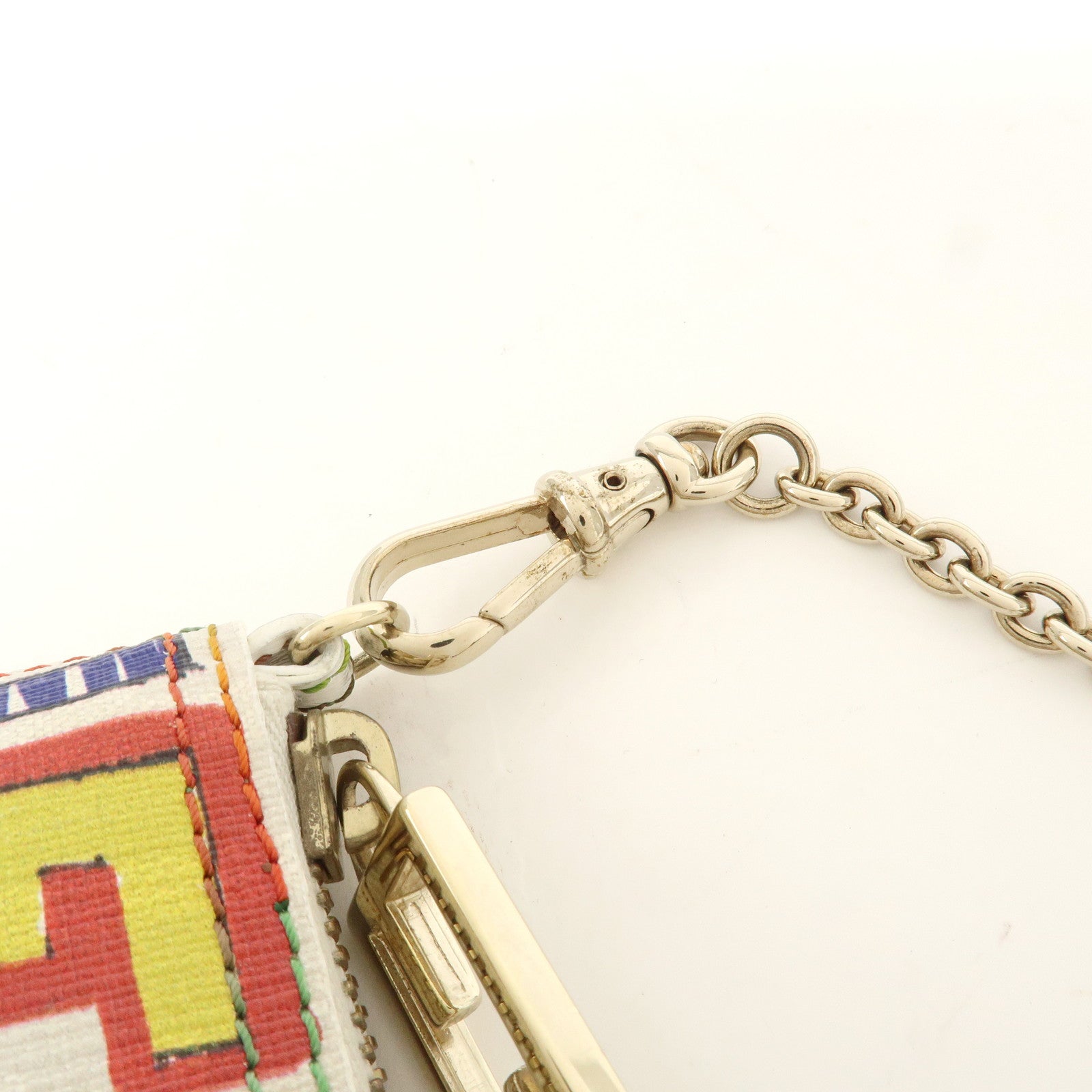 FENDI Zucca Print PVC Chain Accessory Pouch Multicolor 8BR592