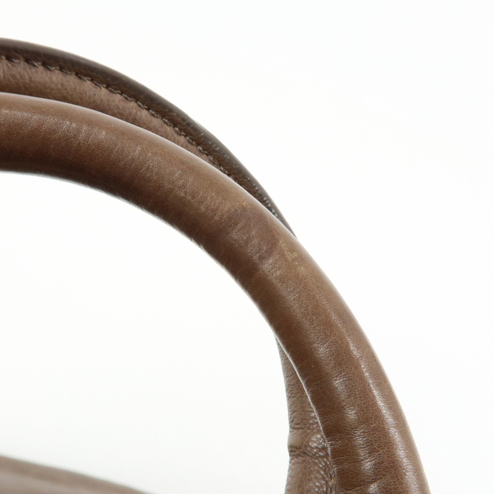 PRADA Calf Leather 2Way Bag Shoulder Bag Ribbon Brown BN2245