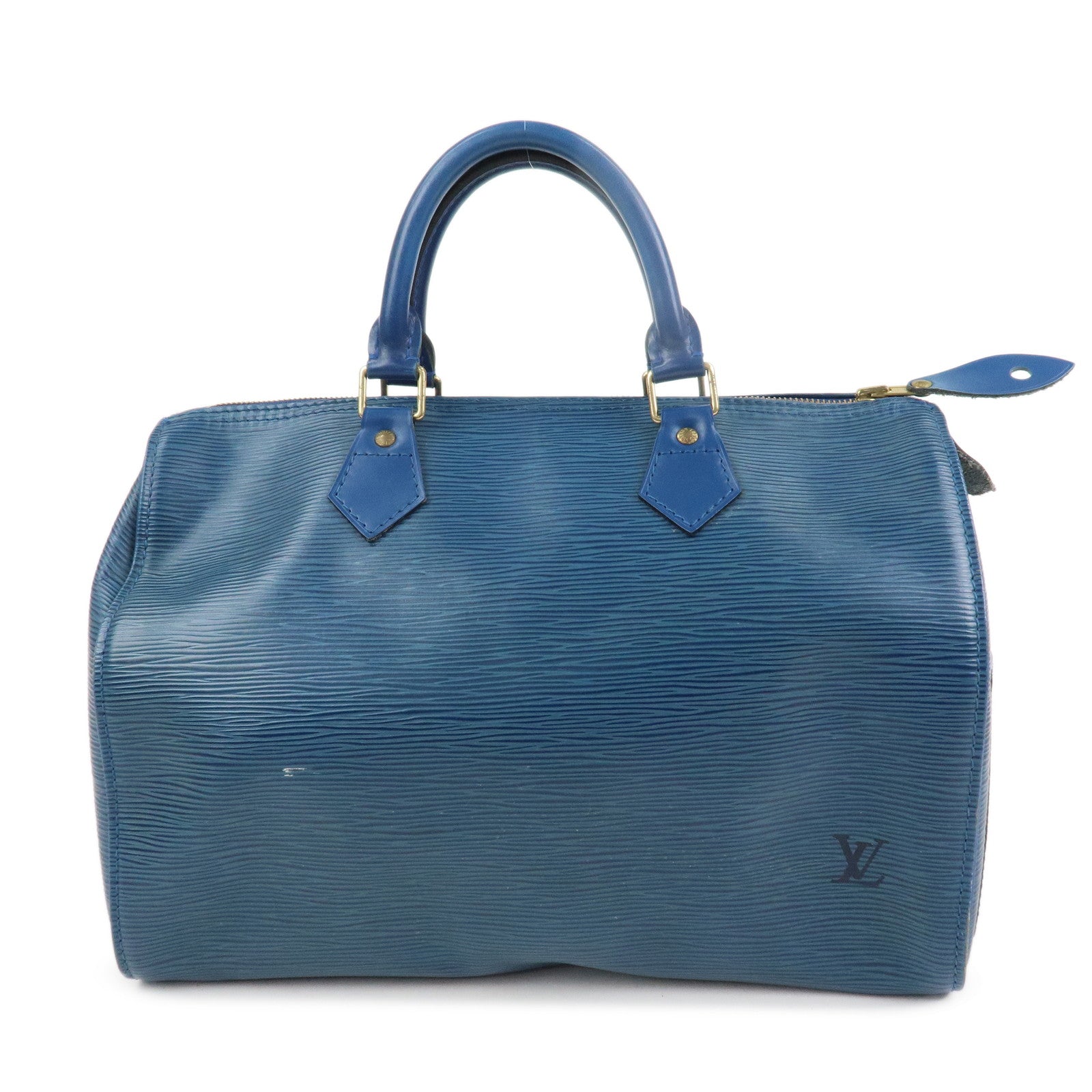 Louis Vuitton Epi Speedy 30 Hand Bag Boston Bag Toledo Blue M43005