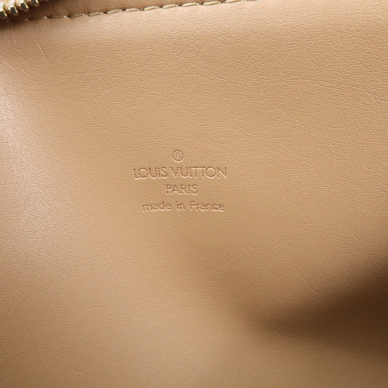 Louis Vuitton Monogram Vernis Bedford Hand Bag Beige M91006