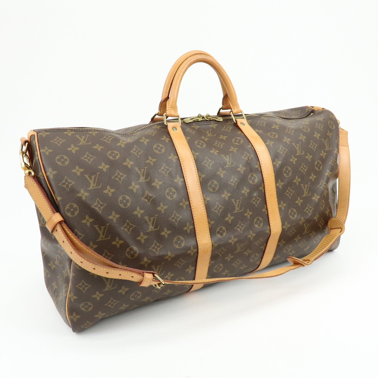 Louis Vuitton Monogram Keep All Bandouliere 60 Boston Bag M41412 Auth Used F/S