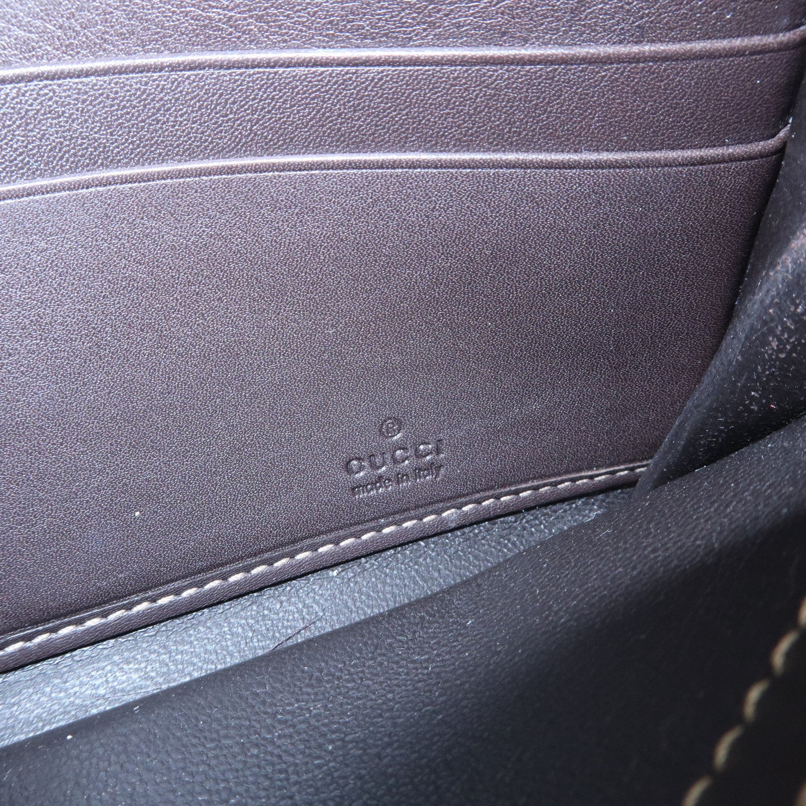 GUCCI Lovely Heart GG Canvas Leather Long Wallet Brown 251861