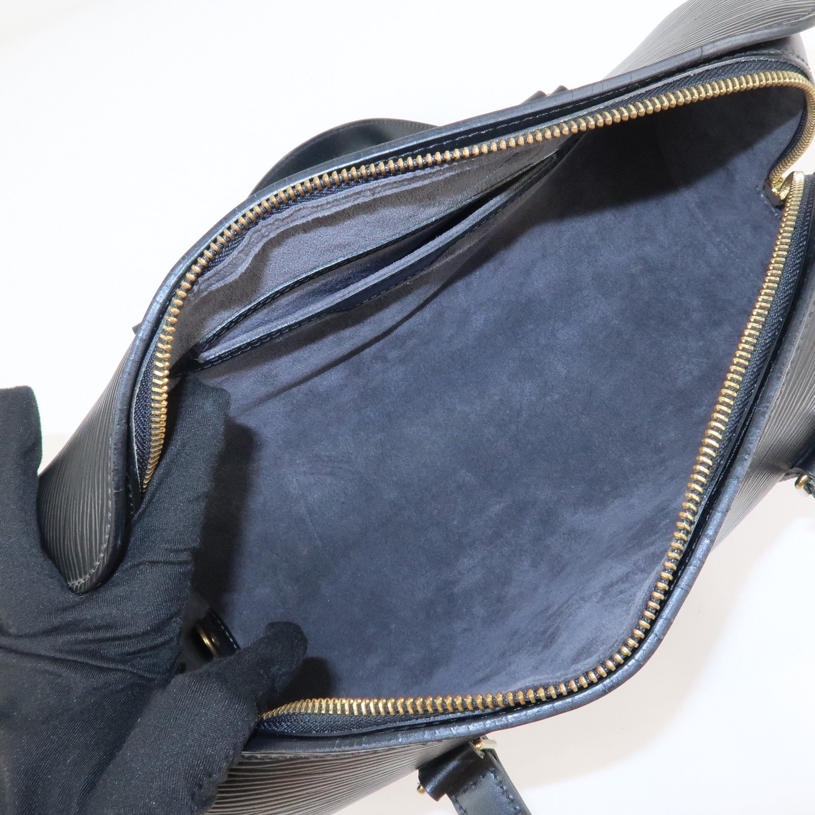 Louis Vuitton Epi Soufflot Hand Bag Shoulder Bag Noir Black M52862
