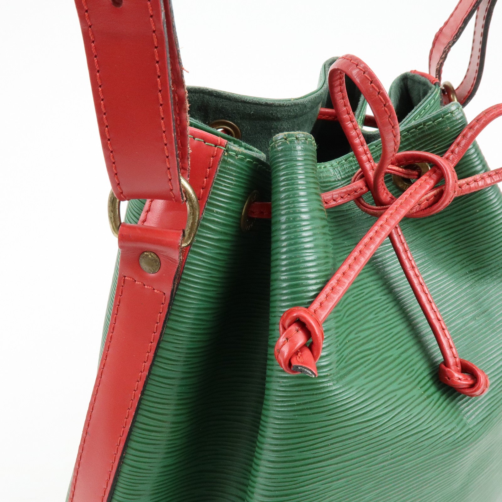 Louis Vuitton Epi Petit Noe Shoulder Bag Green Red M44147