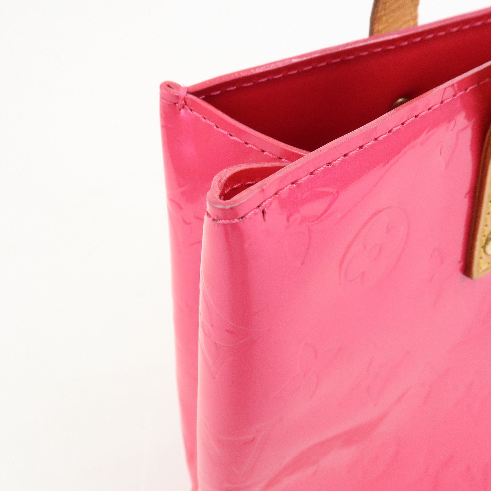 Louis Vuitton Monogram Vernis Lead PM Hand Bag Fuchsia Pink M91221