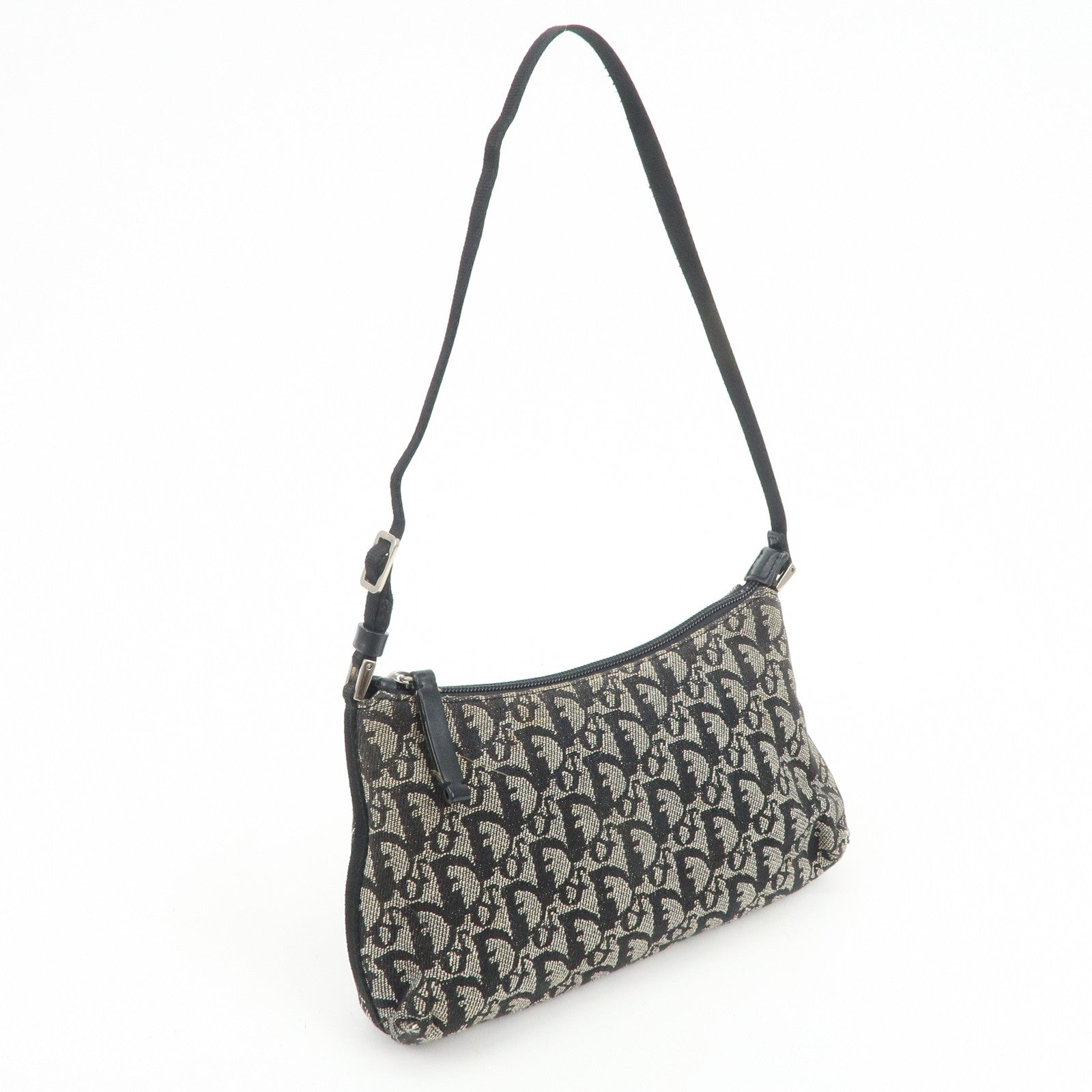 Christian Dior Trotter Jacquard Canvas Nylon Hand Bag Shoulder Bag