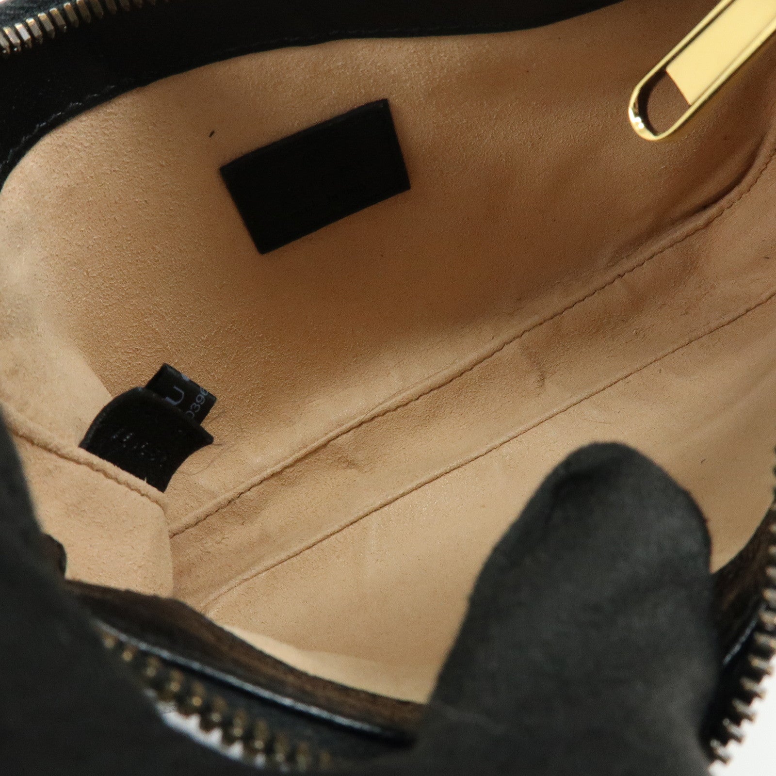 GUCCI GG Marmont Leather Small Hand Bag Black 139076