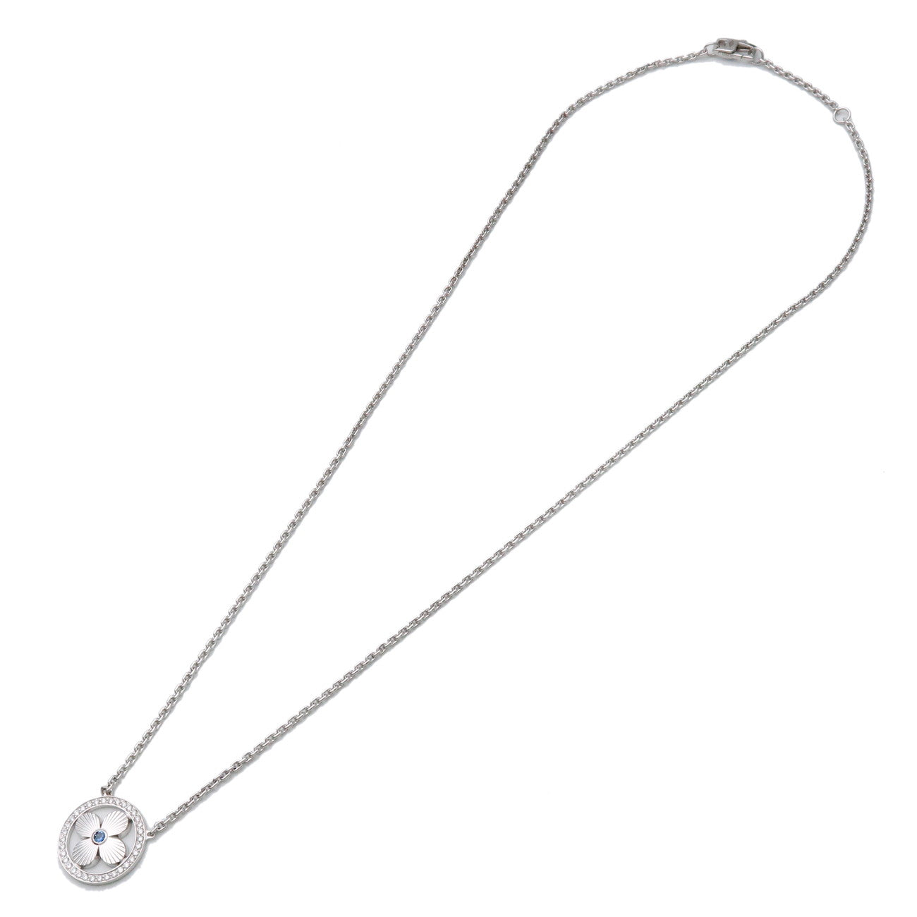 Louis Vuitton Sun Blossom Sapphire Diamond Necklace 750WG