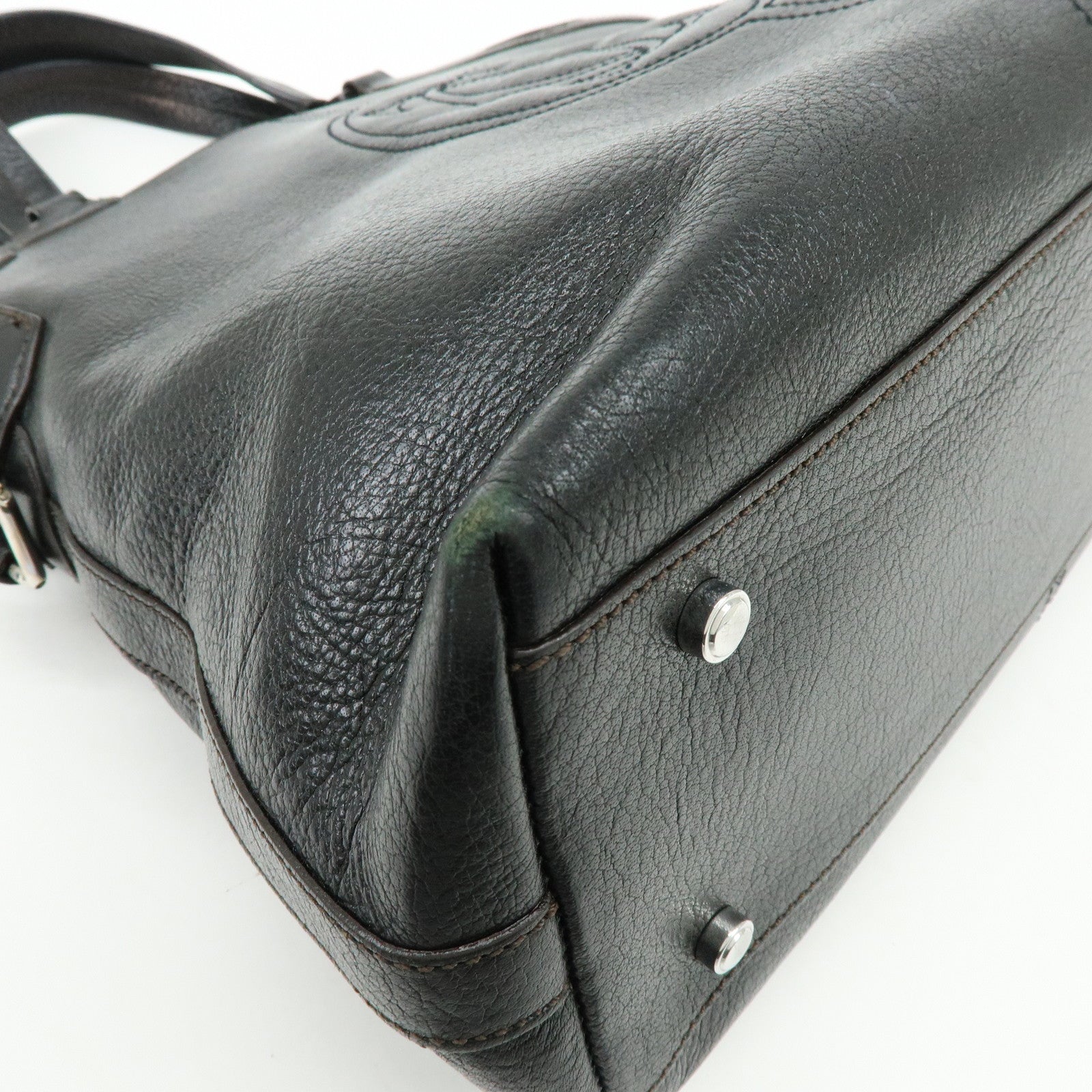 Cartier Marcello de Cartier Leather 2Way Shoulder Hand Bag Black