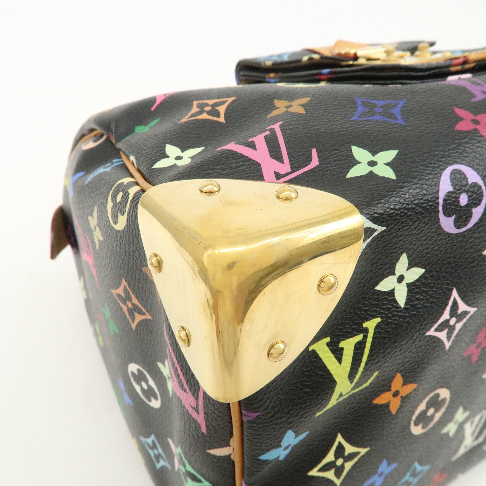 Louis Vuitton Monogram Multicolor Speedy 30 Boston Bag Noir M92642