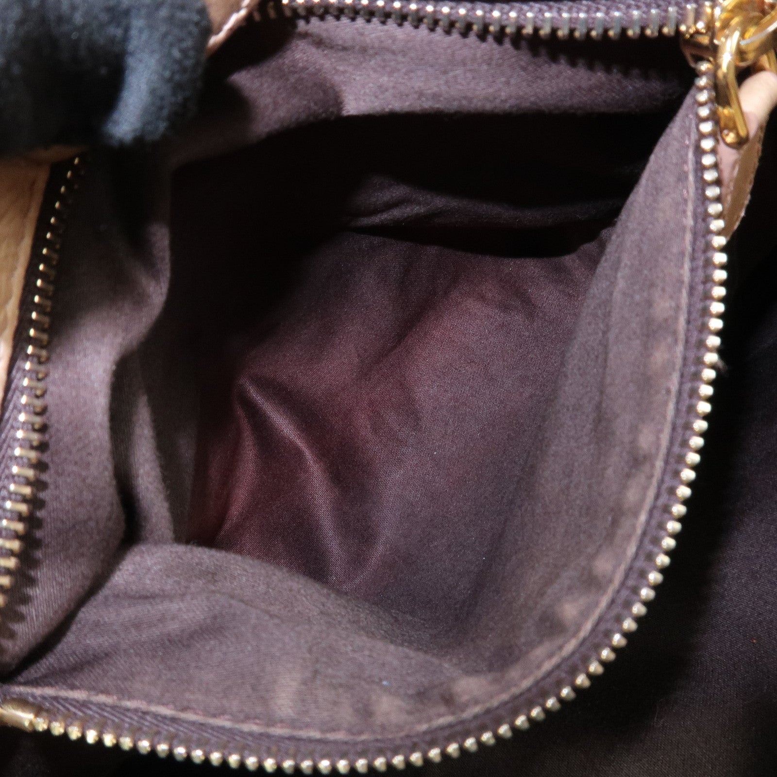 MIU MIU Leather 2Way Bag Hand Bag Shoulder Bag Beige