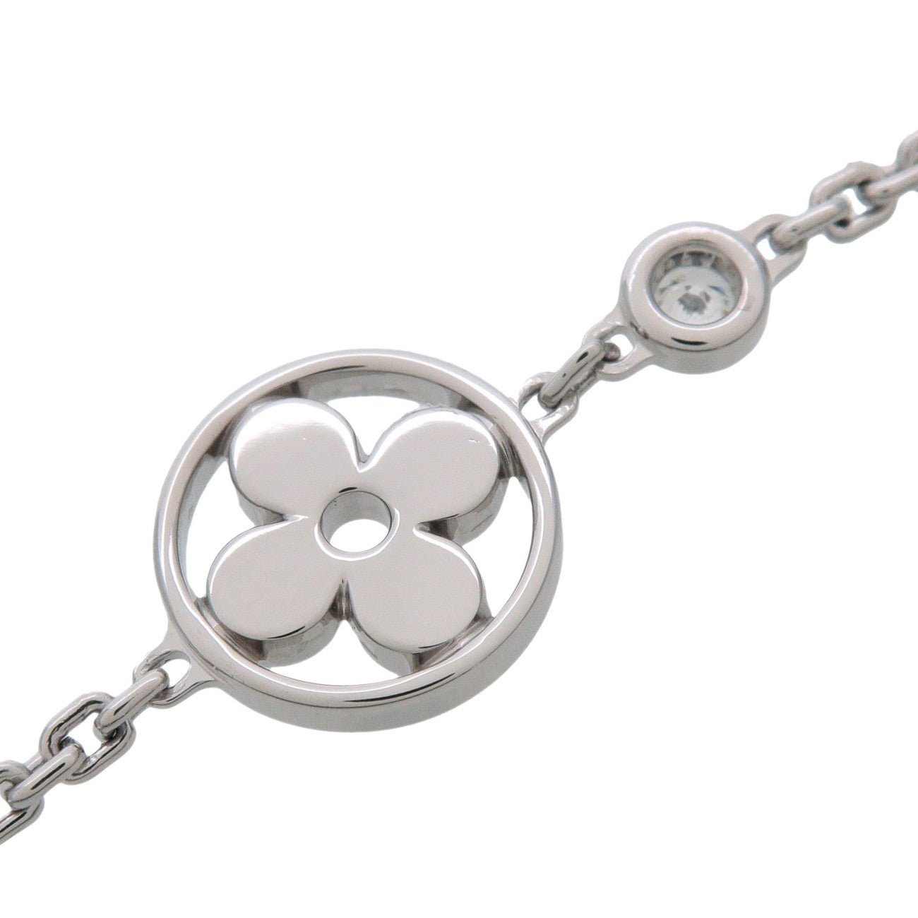 Louis Vuitton Idylle Blossom 1P Daimond Bracelet K18 WG White Gold