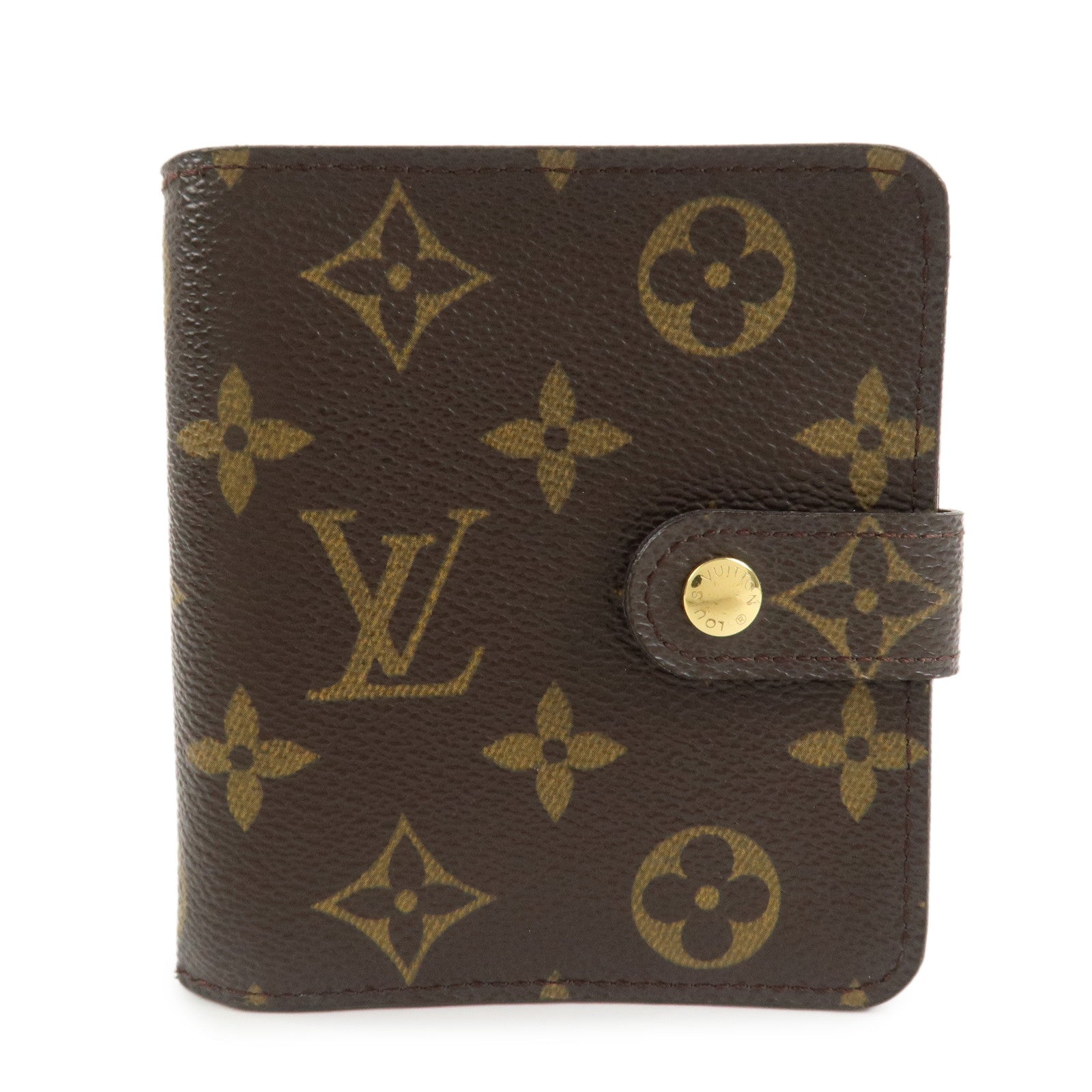 Louis Vuitton Monogram Compact Zippy Wallet Brown M61667