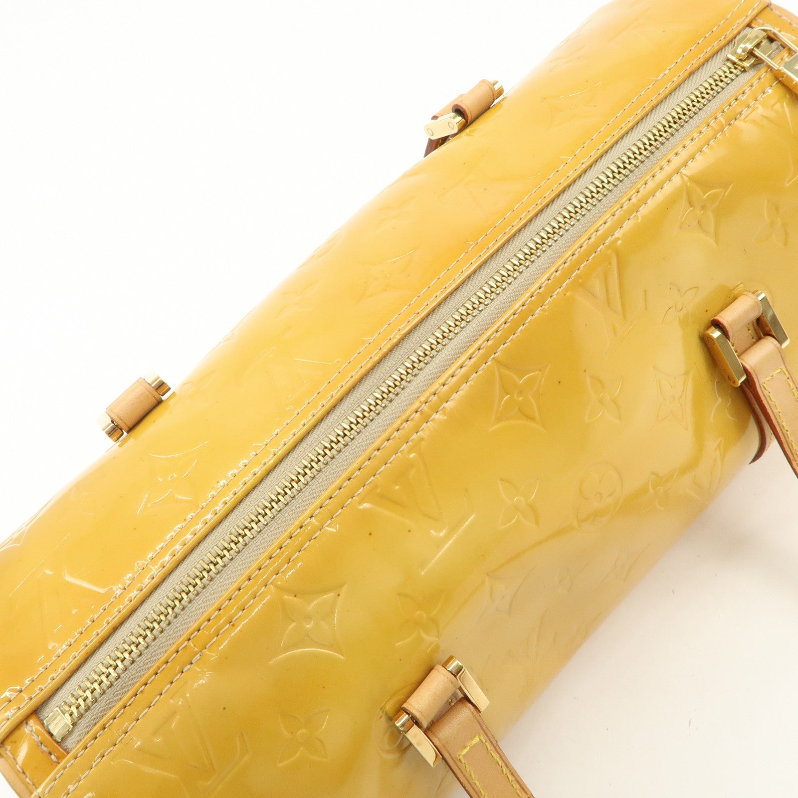 Louis Vuitton Monogram Vernis Leather Bedford Hand Bag Beige M91329