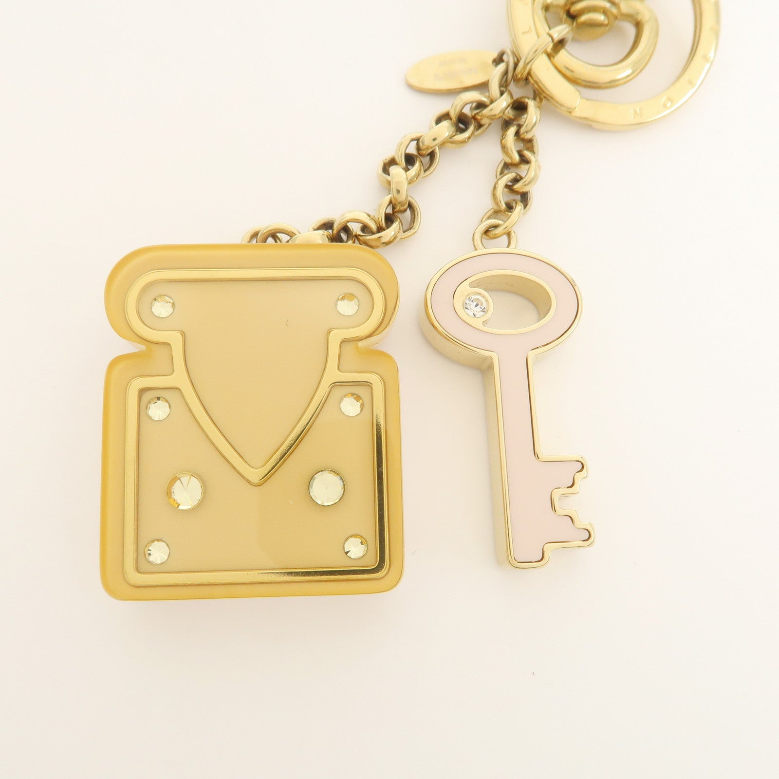 Louis Vuitton Bijou Sac S Lock Key Metal Key Chain Bag Charm M66978