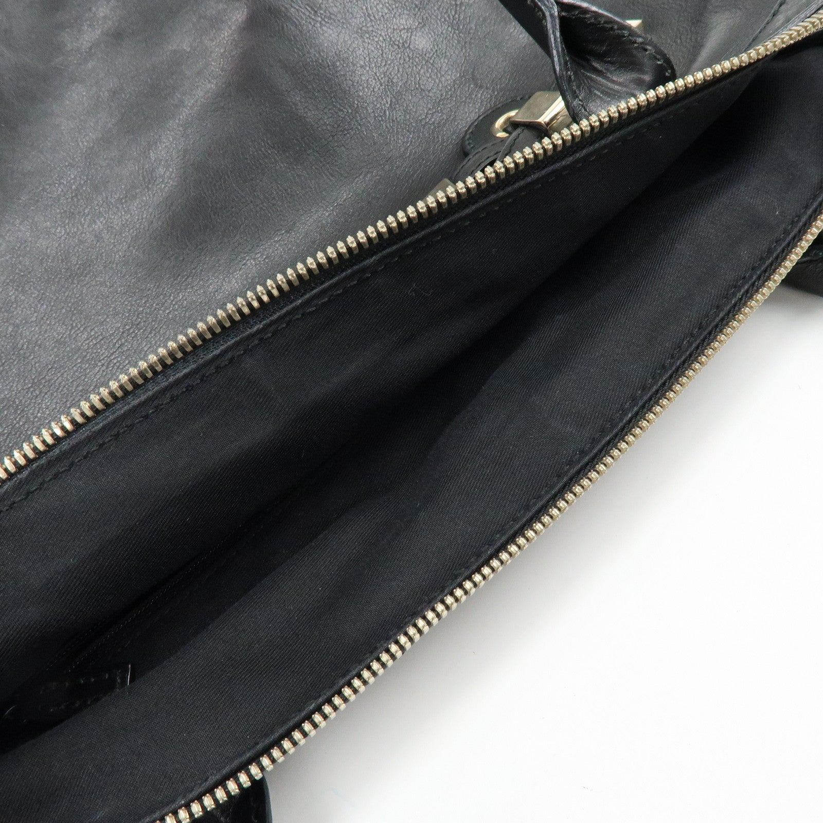 GUCCI Princy Leather Tote Bag Shoulder Bag Hand Bag Black 177052