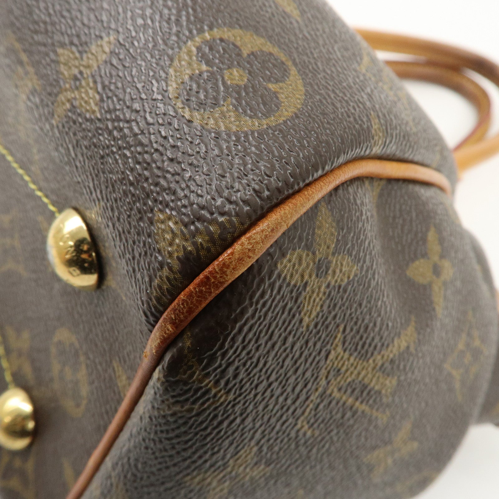 Louis Vuitton Monogram Tivoli PM Hand Bag Brown M40143 Used